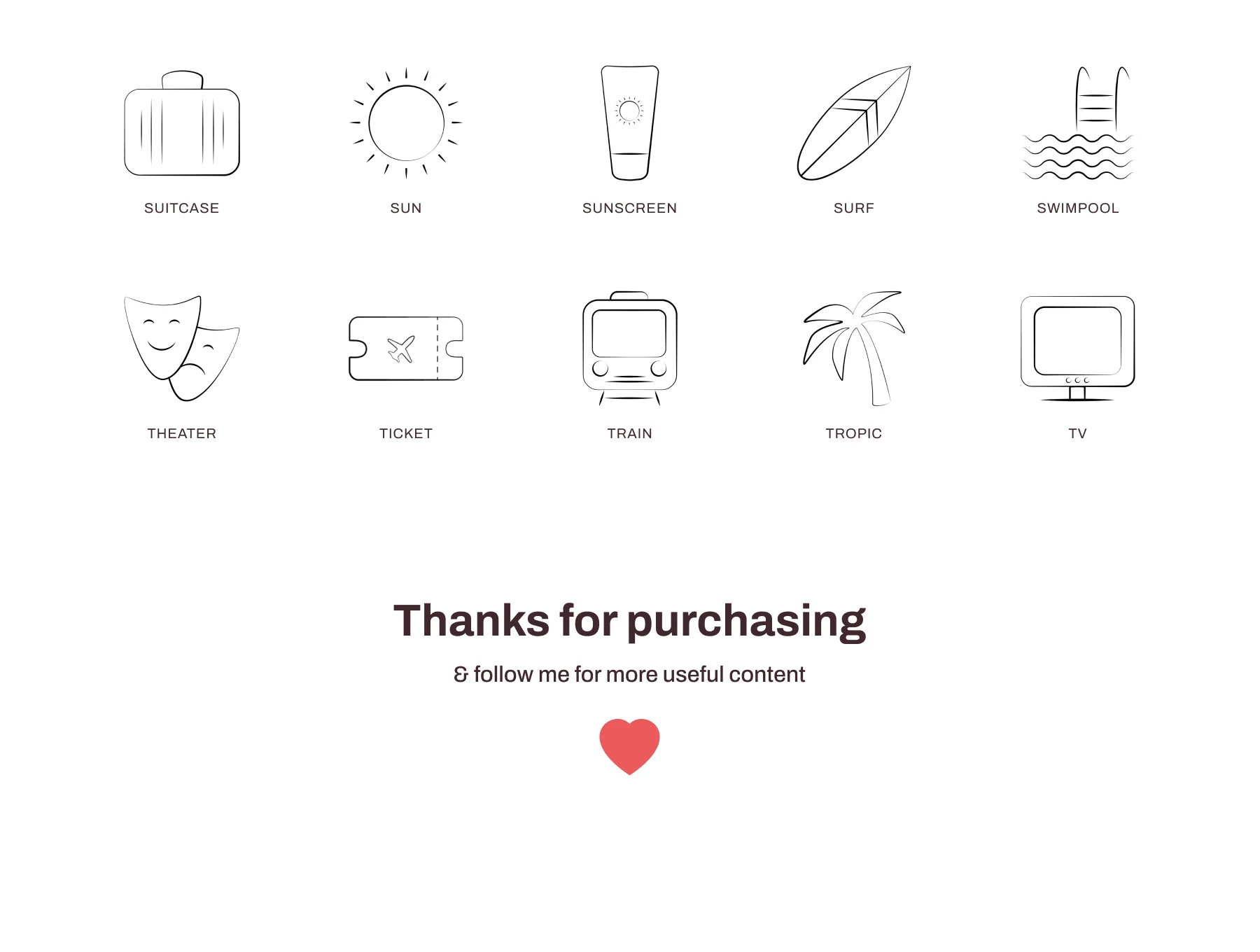 Travel Icon Pack | Hand Drawn Style 4