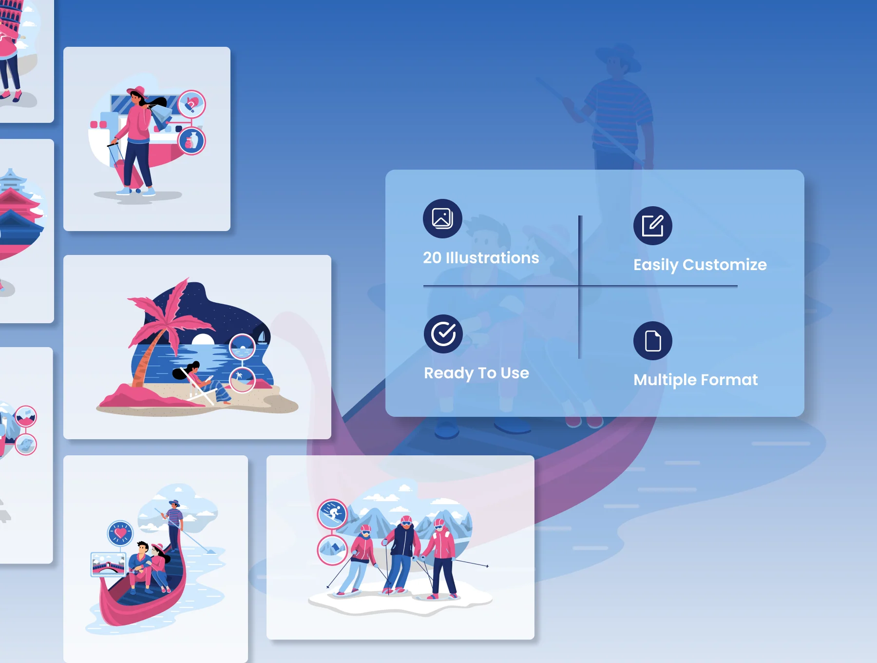 Travel Illustration Pack 2