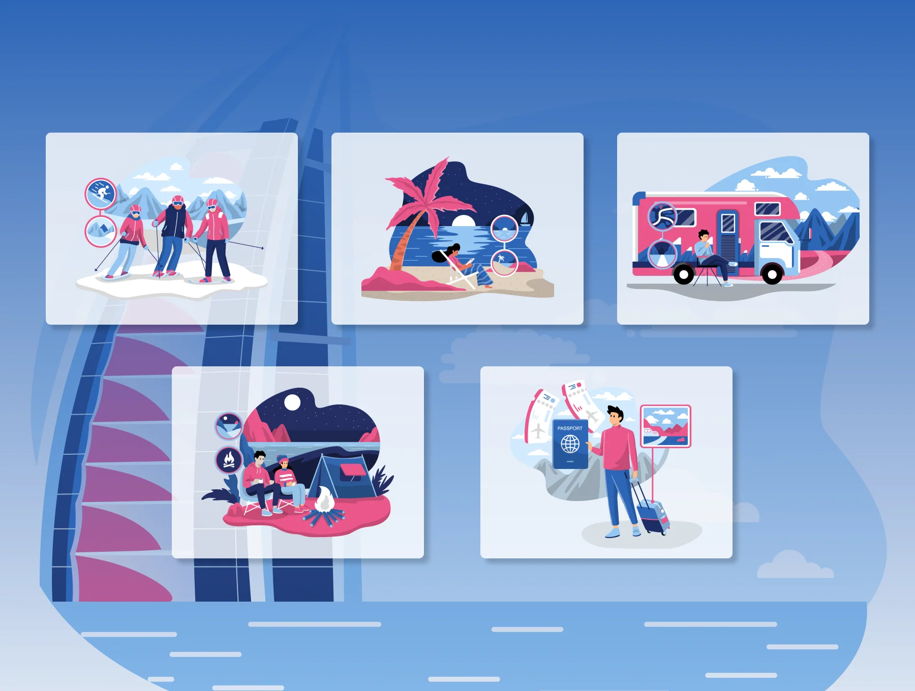 Travel Illustration Pack 7
