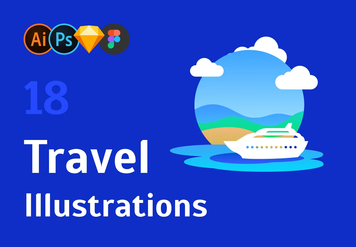 Travel Illustration Set