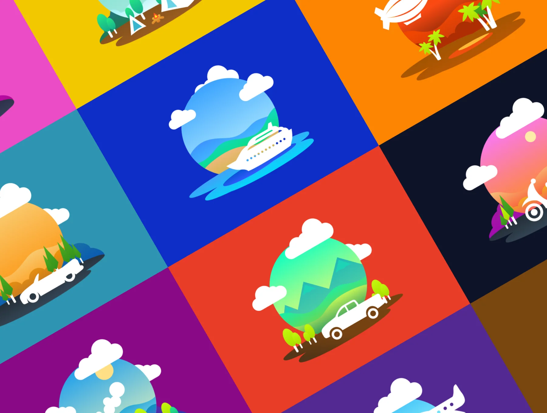 Travel Illustration Set 3