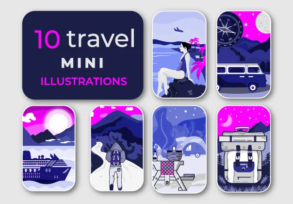 Travel Mini Illustrations