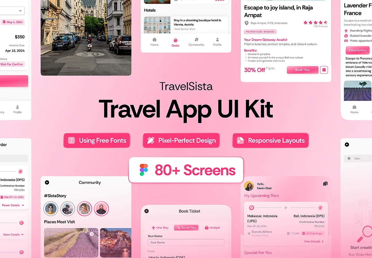 Travel Sista - Travel App UI Kits