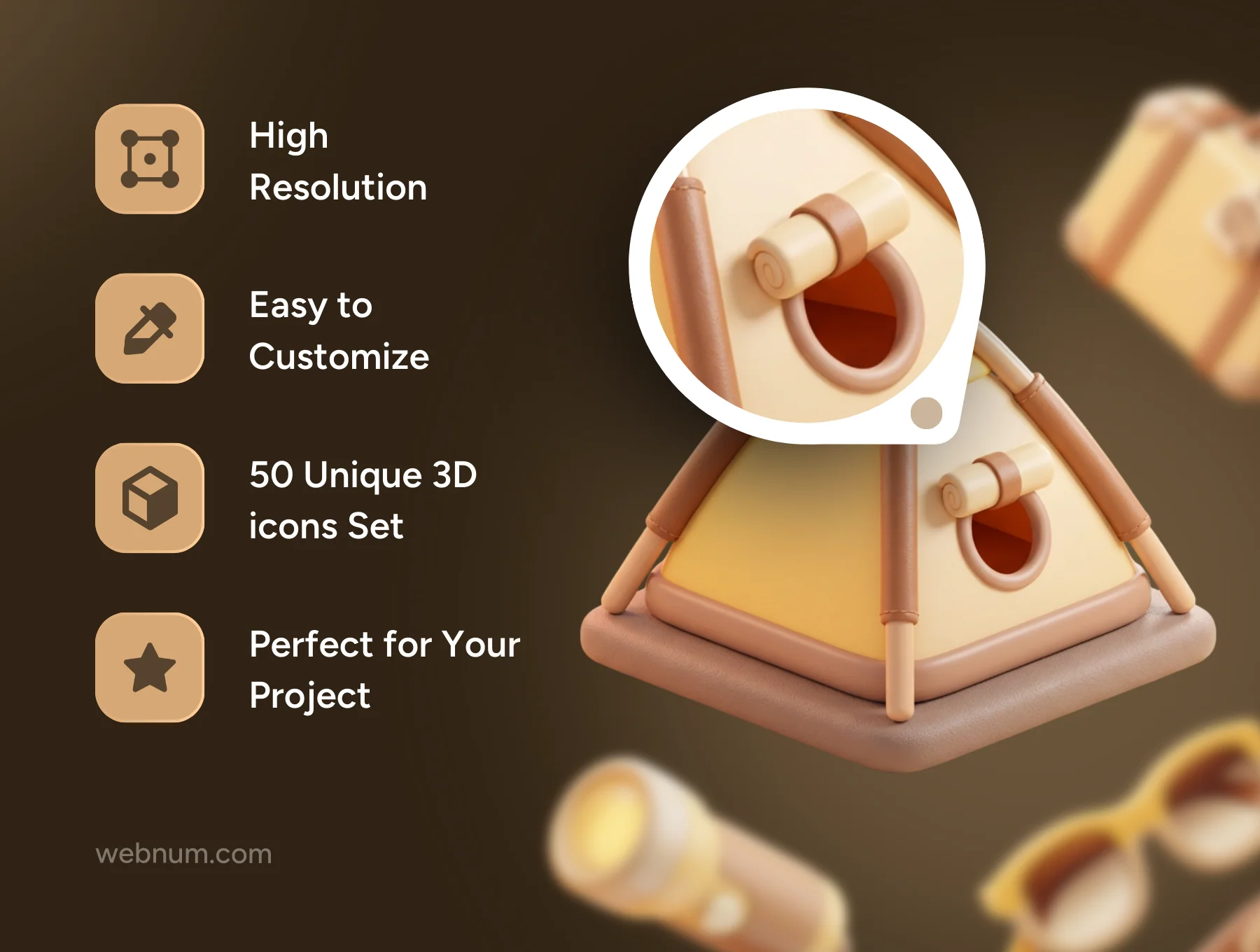 Travel & Vacation 3D icons set 2