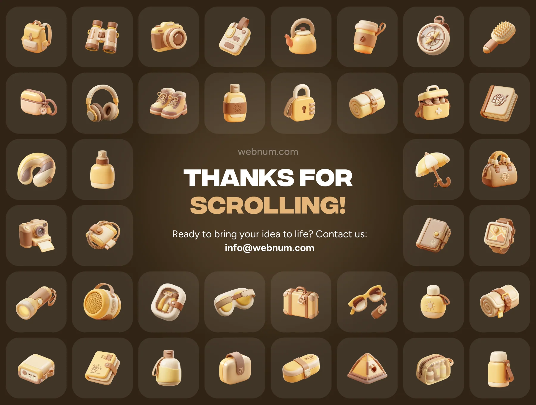 Travel & Vacation 3D icons set 6