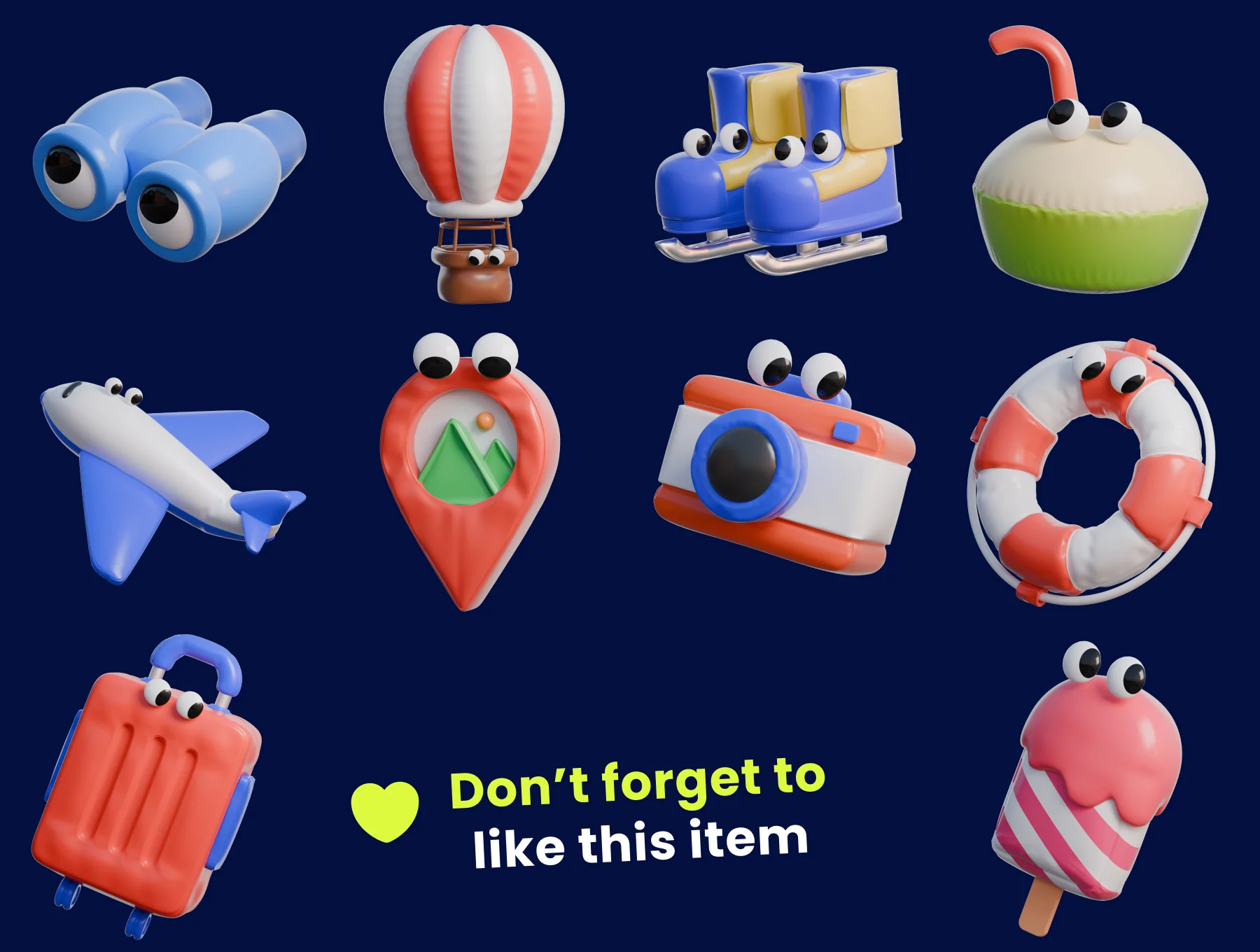 Travel & Vacation 3D Icons Vol 2. 8