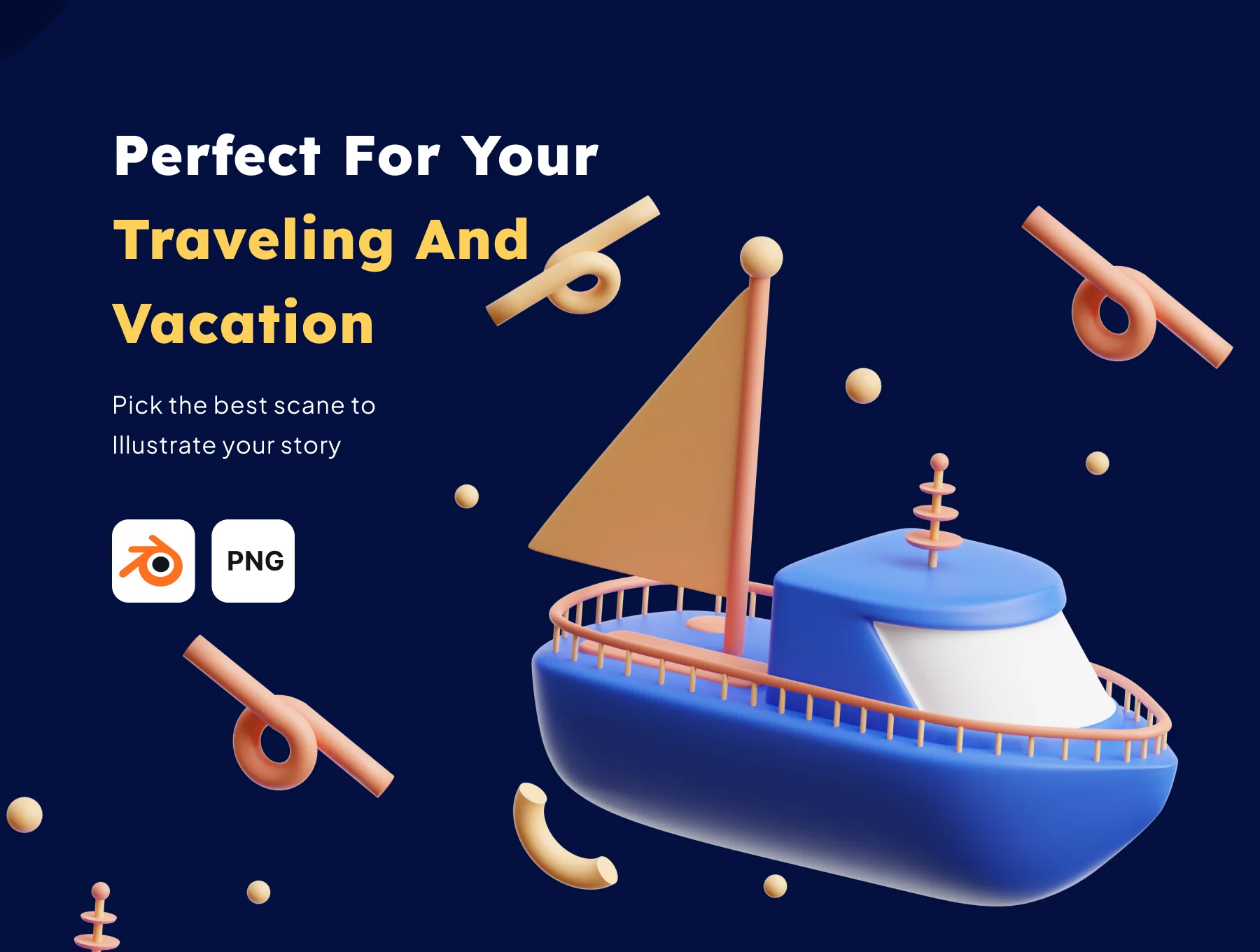 Travel & Vacation 3D Icons 4