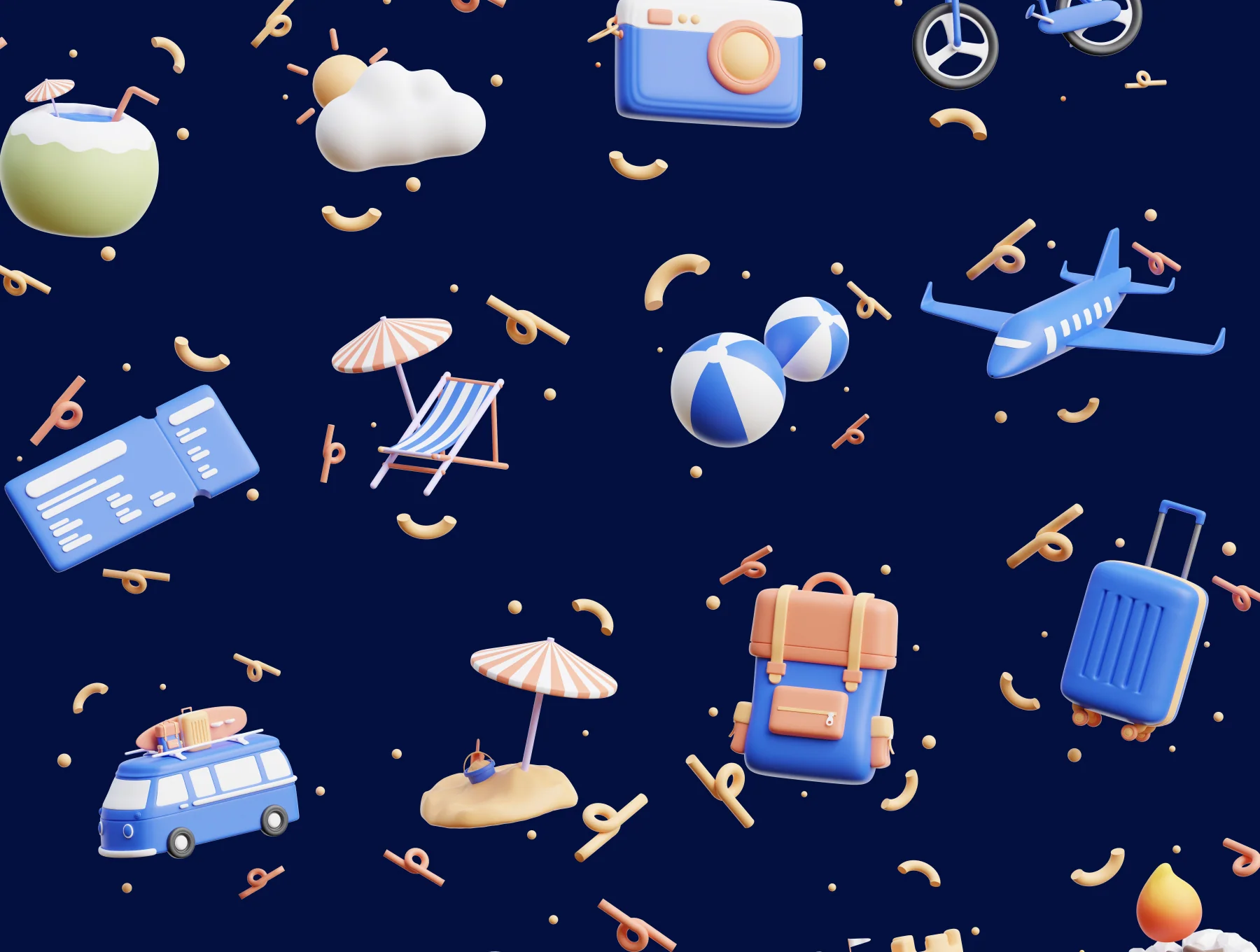 Travel & Vacation 3D Icons 7
