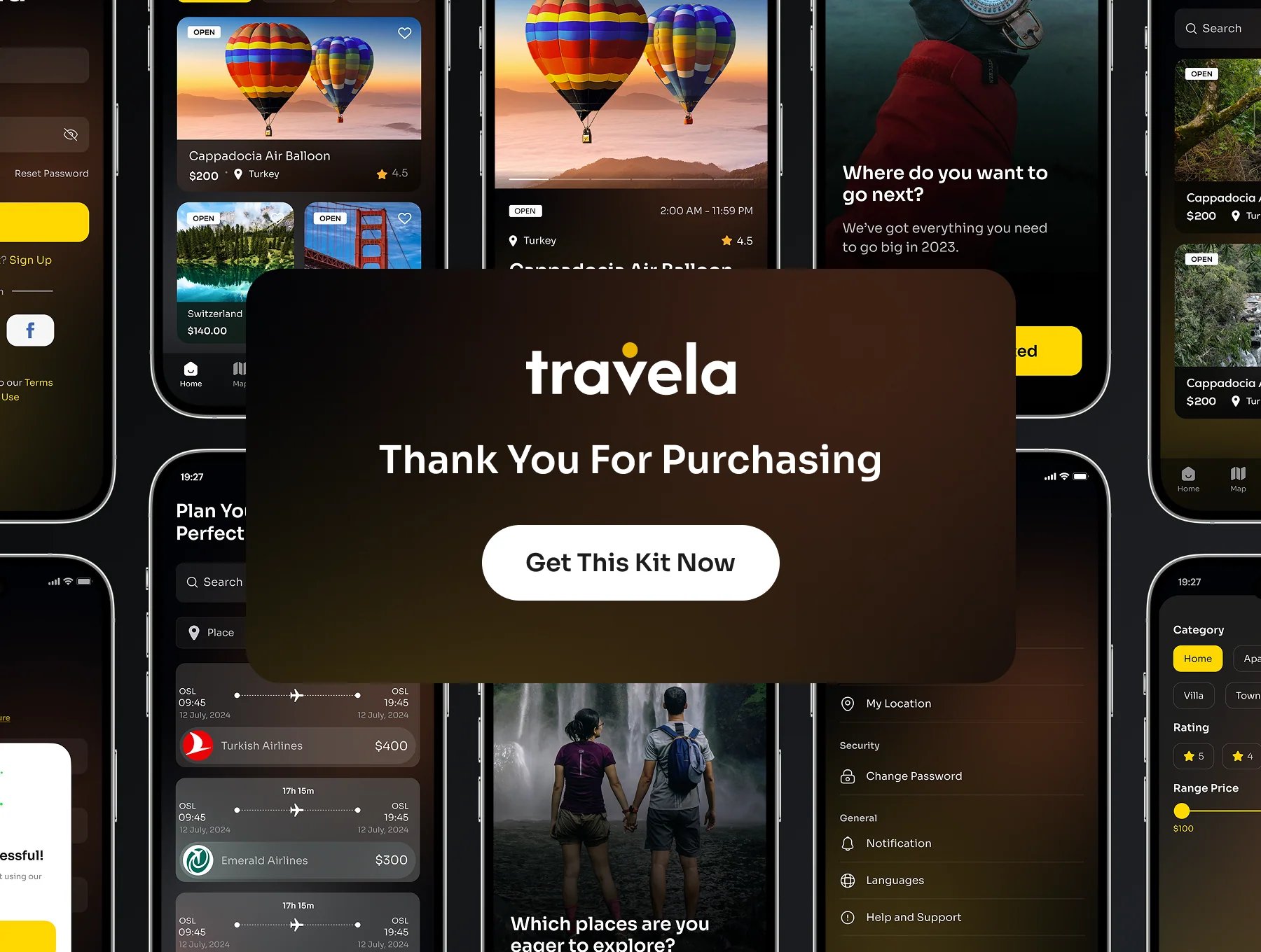 Travela - Travel & Booking Mobile App UI Kit 6
