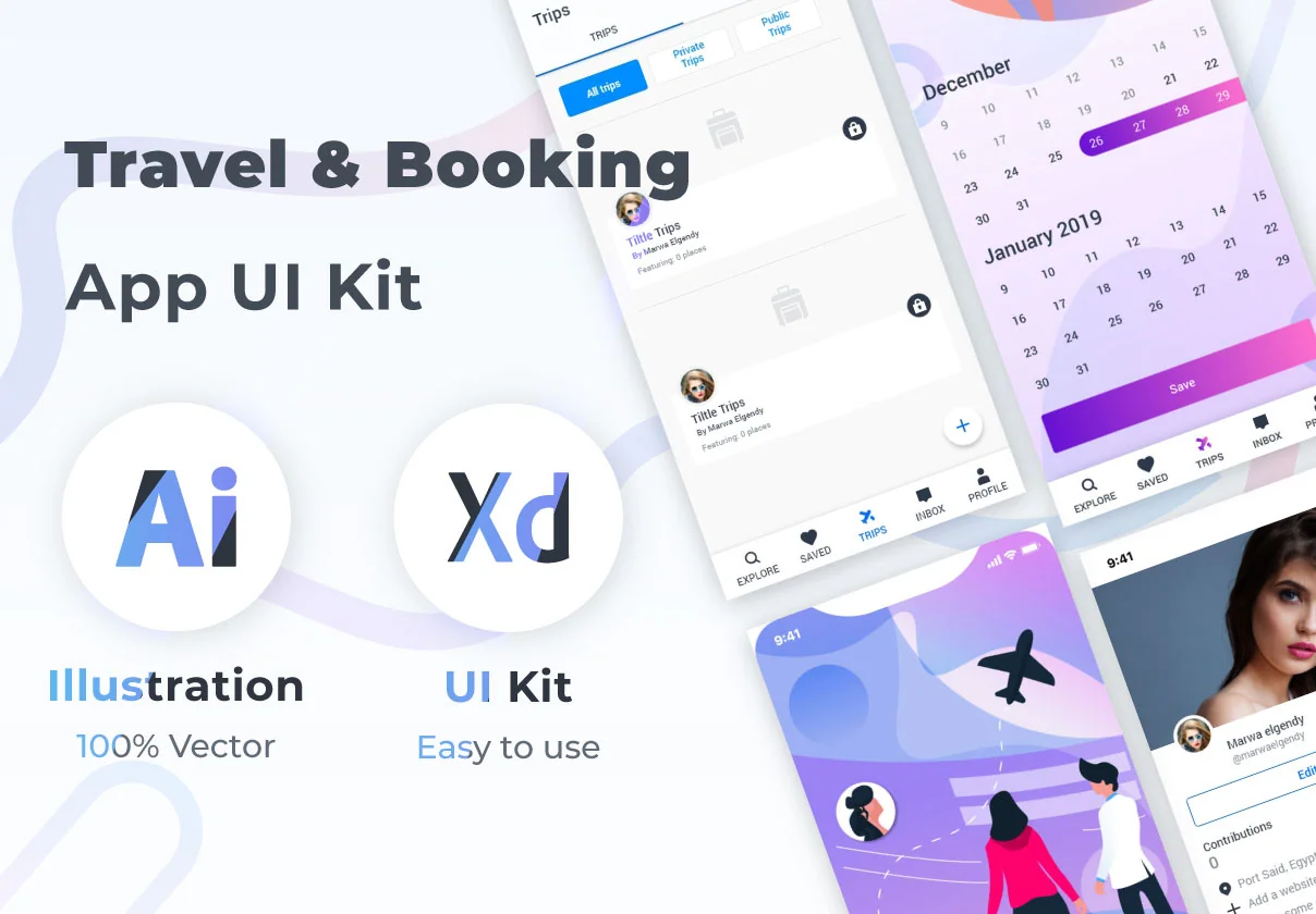 Travel & Booking UI kit