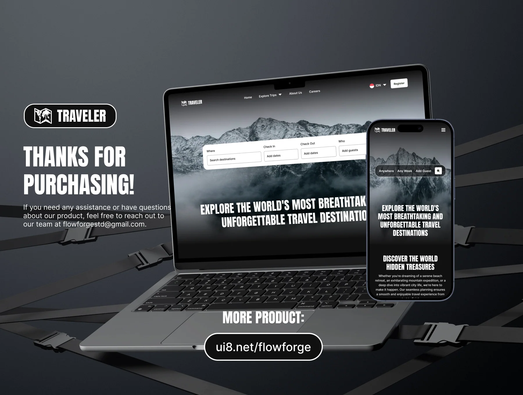 Traveler - Travel Agency Website UI Kit 6