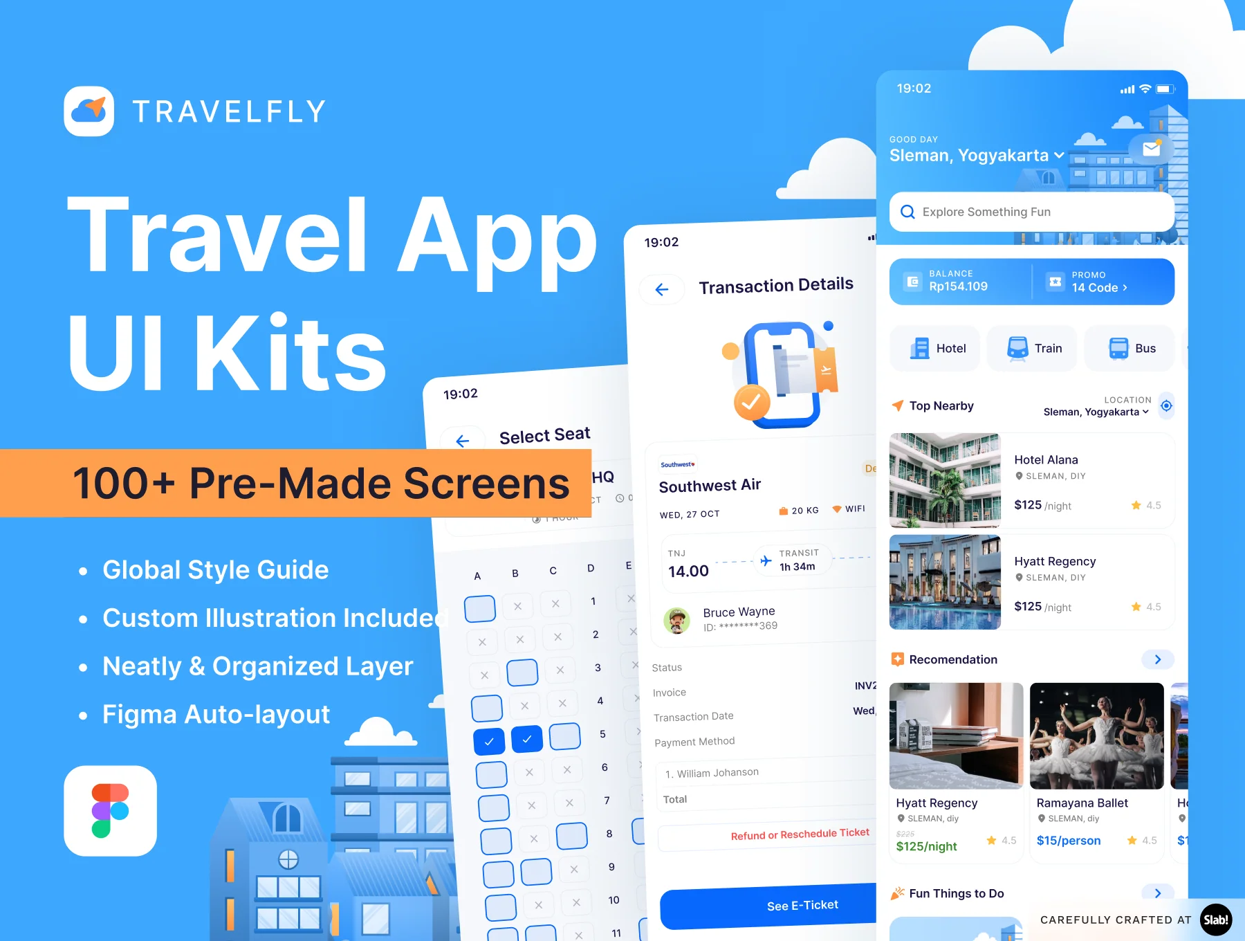 TravelFly - Travel App UI Kit