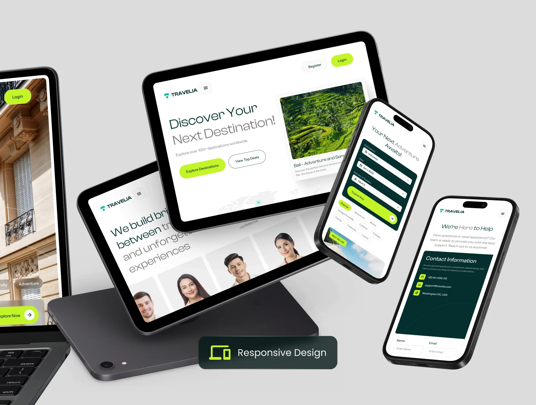 Travelia – Modern Travel Booking Web UI Kit 2