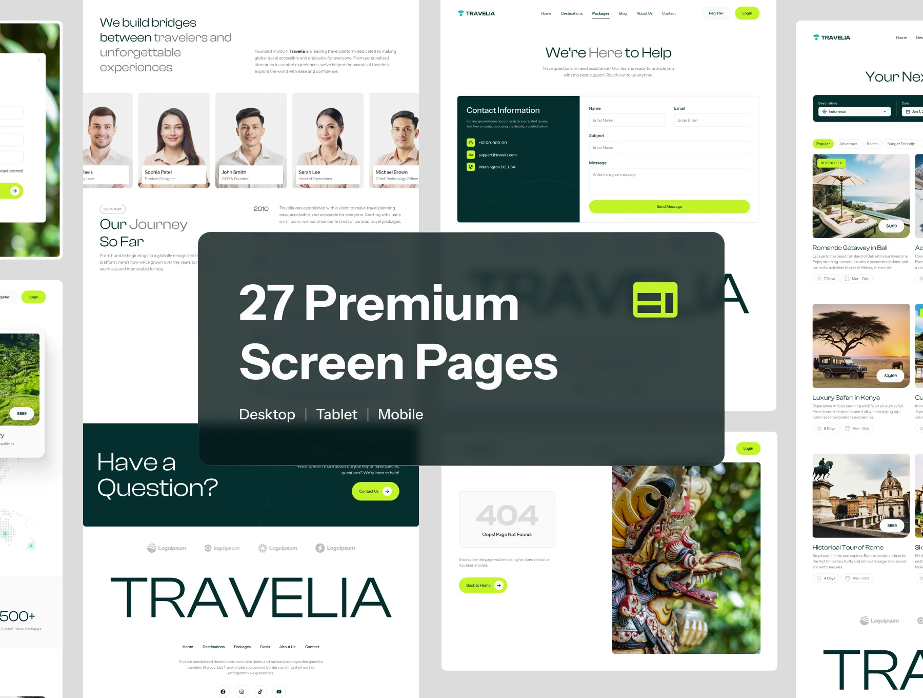 Travelia – Modern Travel Booking Web UI Kit 4