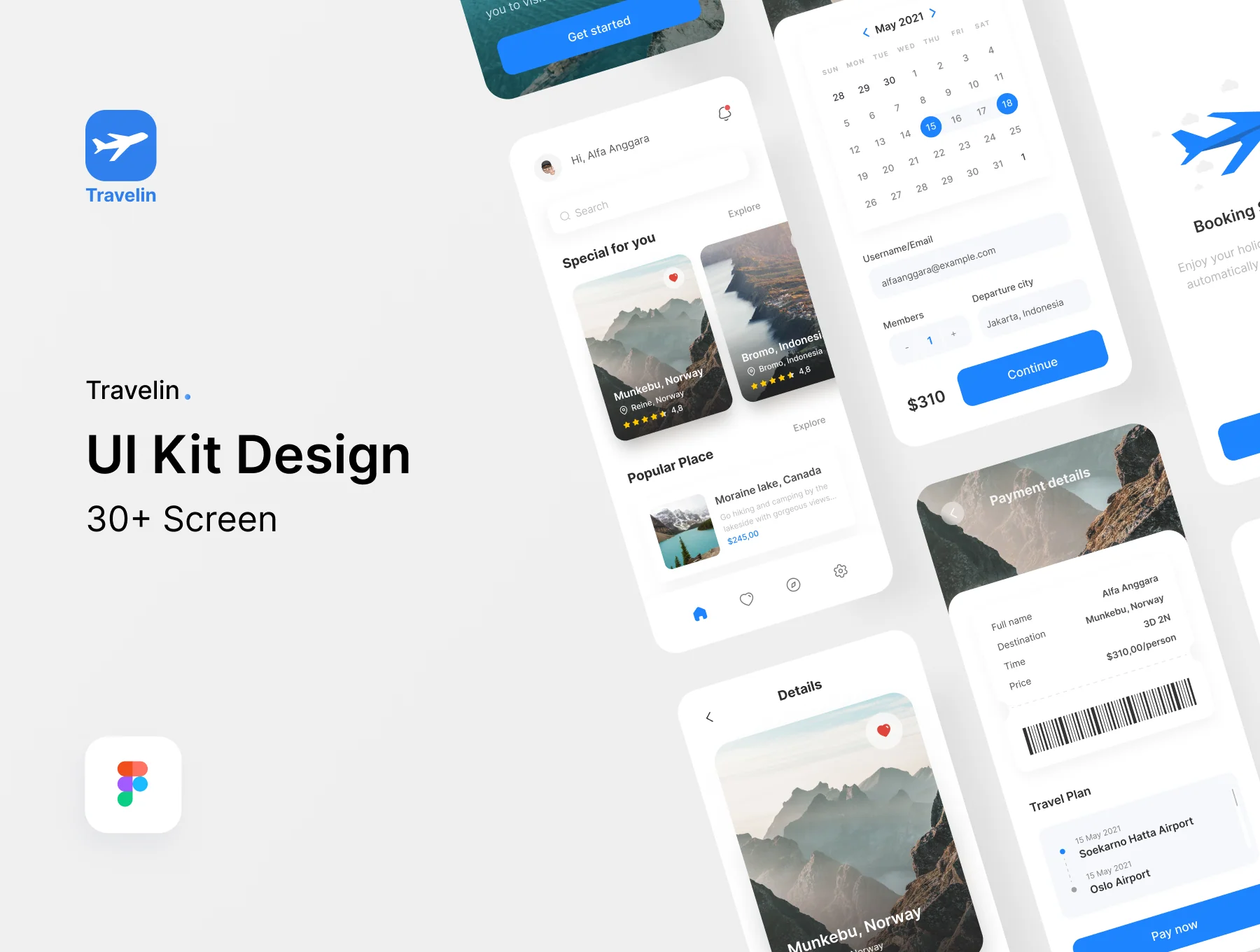 Travelin Mobile App UI KIT