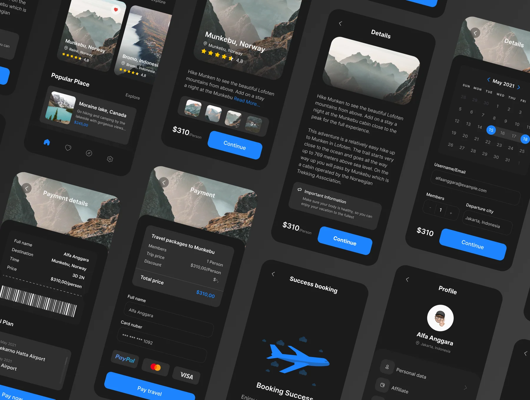 Travelin Mobile App UI KIT 3