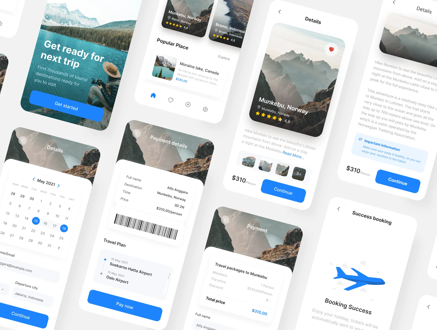 Travelin Mobile App UI KIT 4