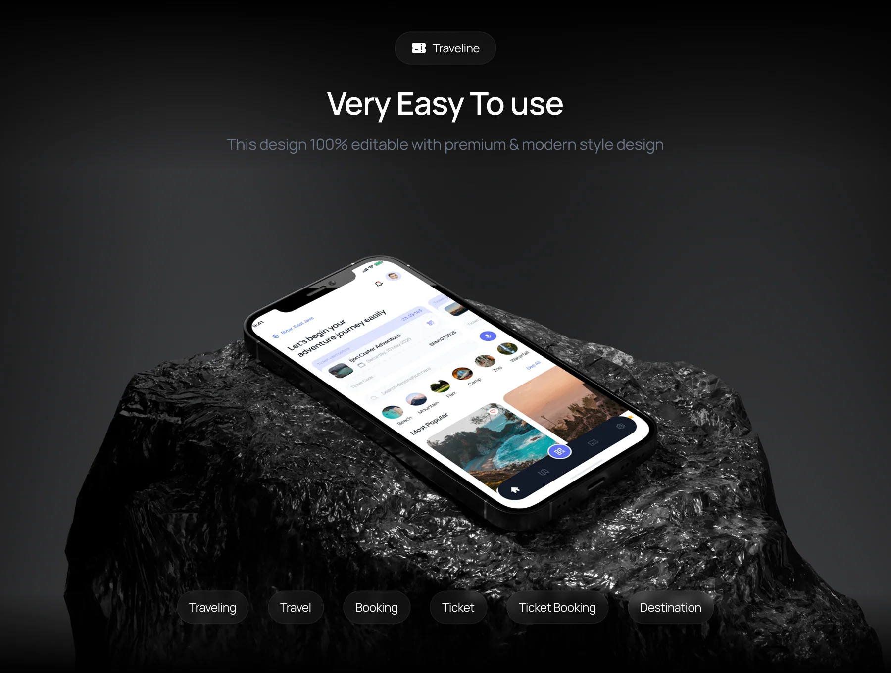 Traveline - IOS Traveling & Booking UI Kit 5