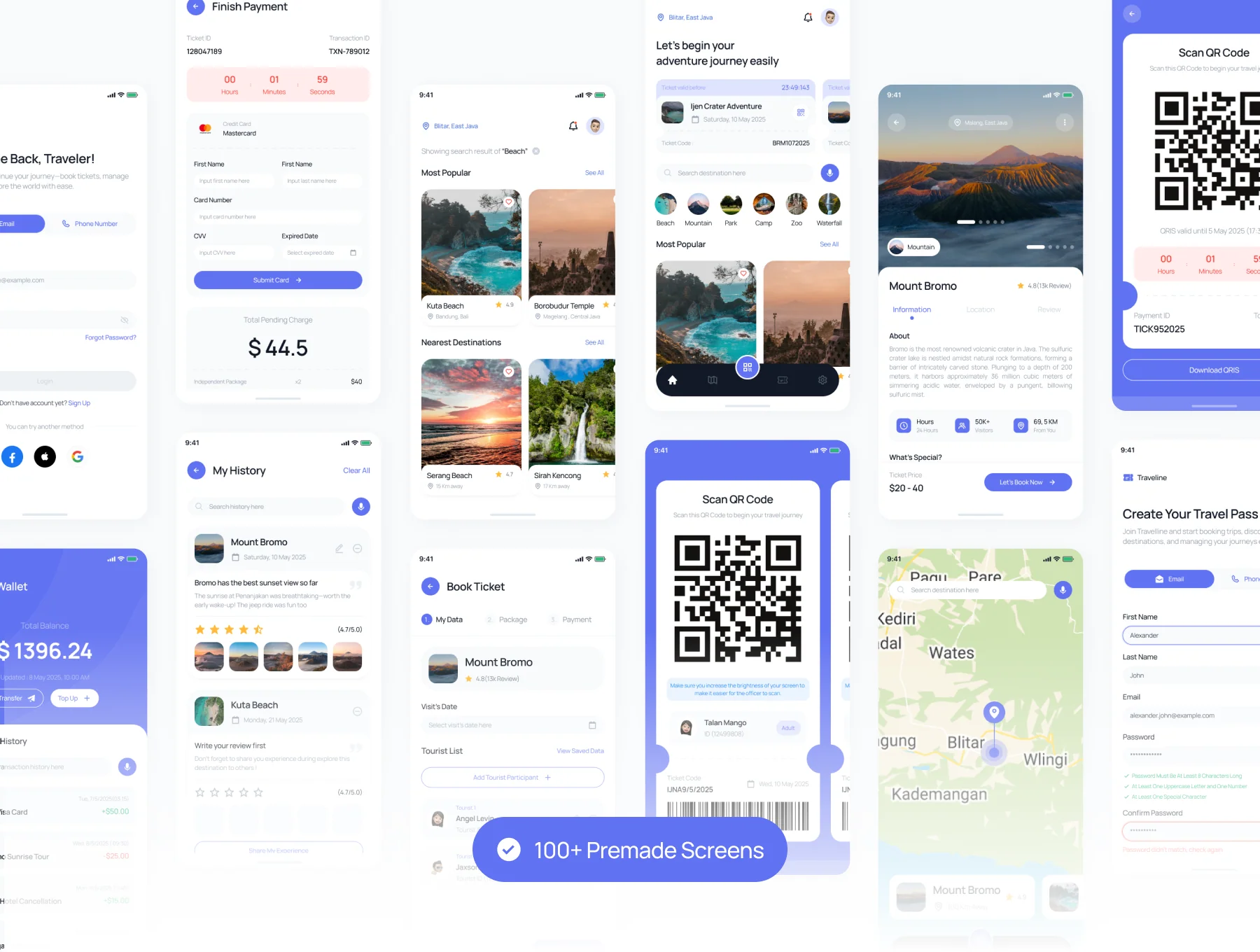 Traveline - IOS Traveling & Booking UI Kit 6