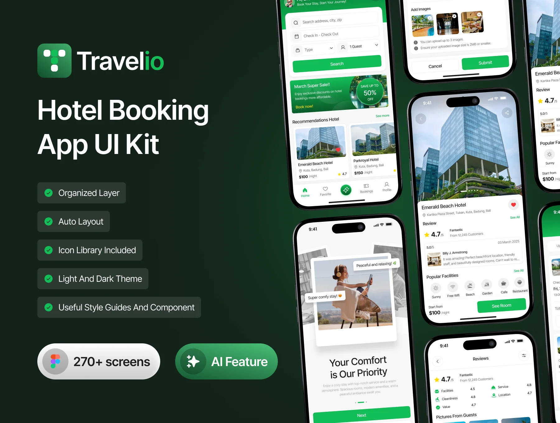 Travelio - Hotel Booking App UI KIT