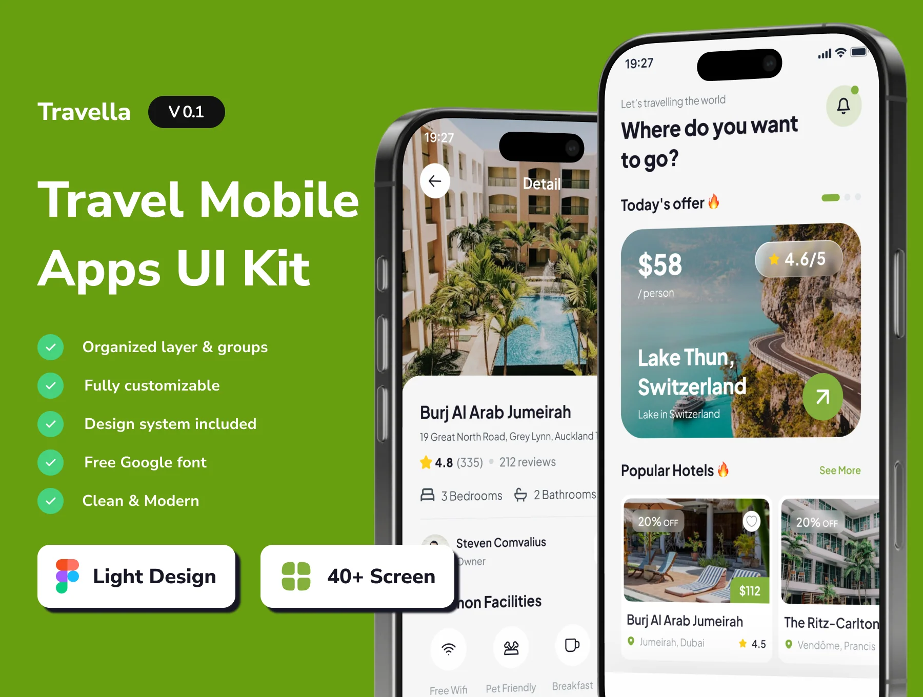 Travella - Travel Mobile App UI Kits