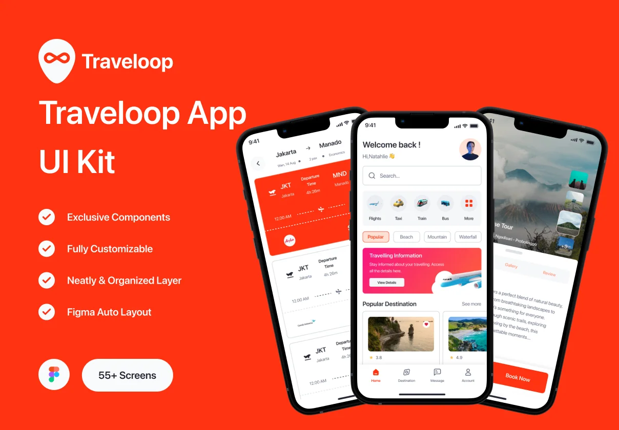 Traveloop - Traveling App UI Kit