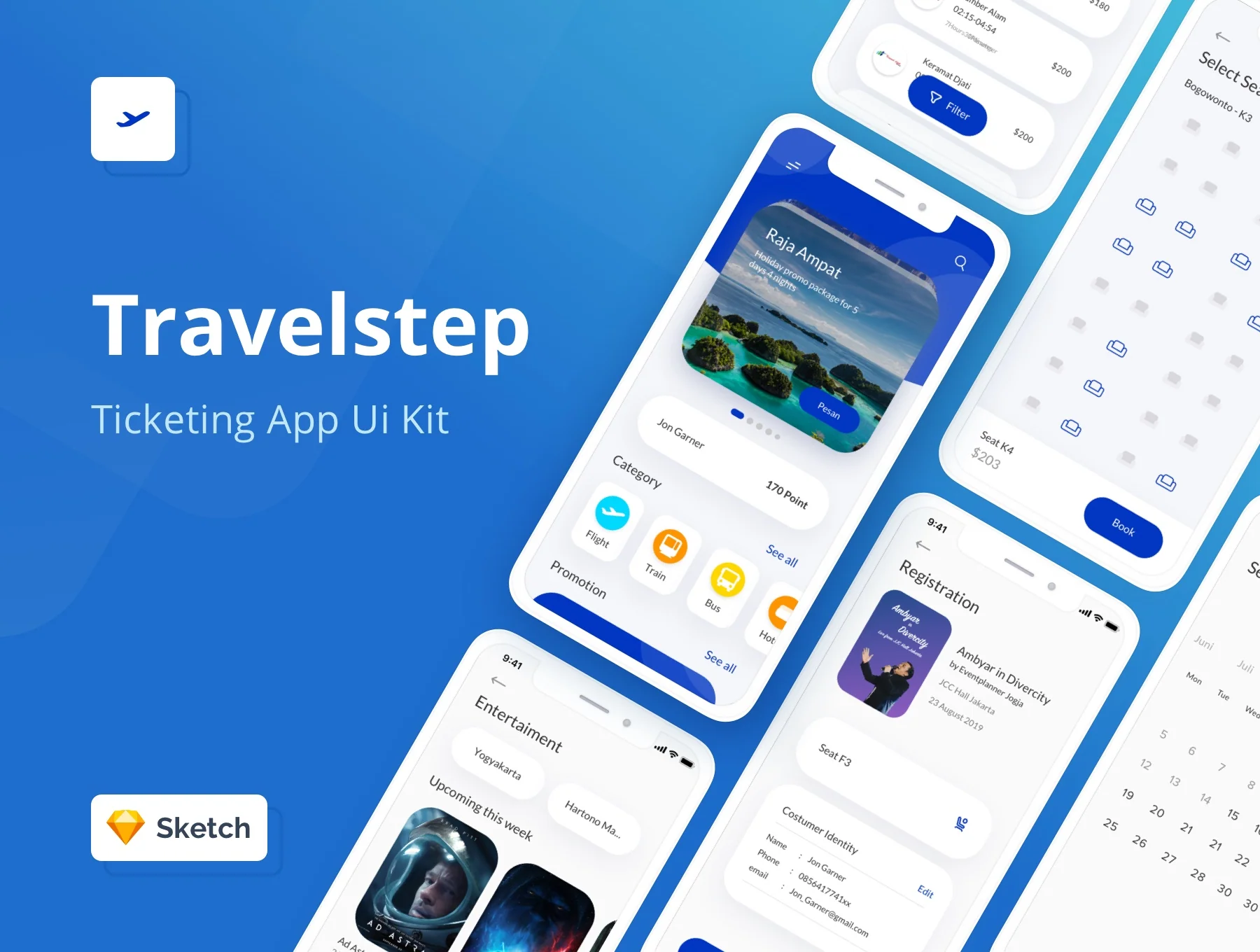 Travelstep Mobile Apps UI Kit