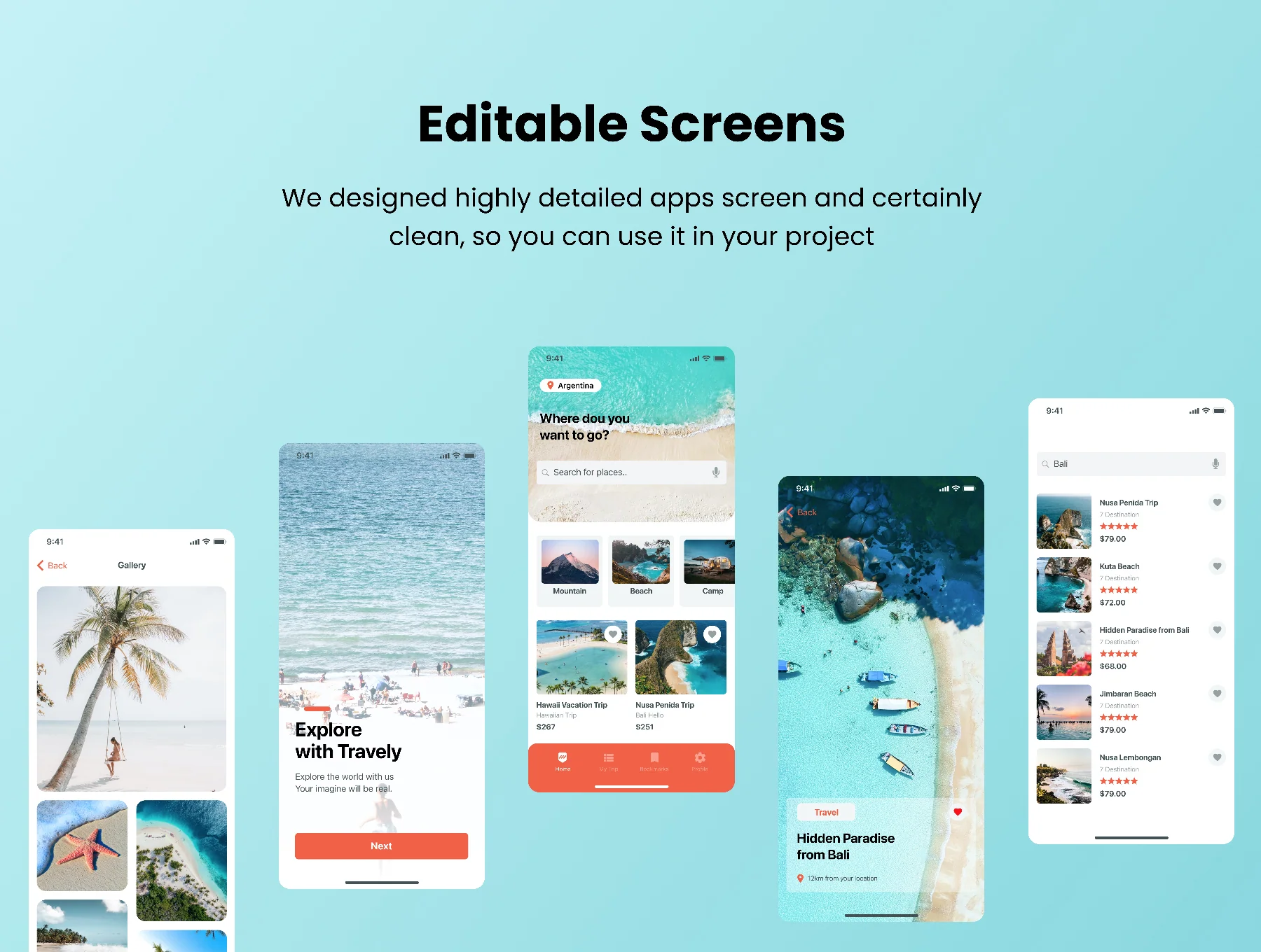 Travely - Travel App UI Kit 4