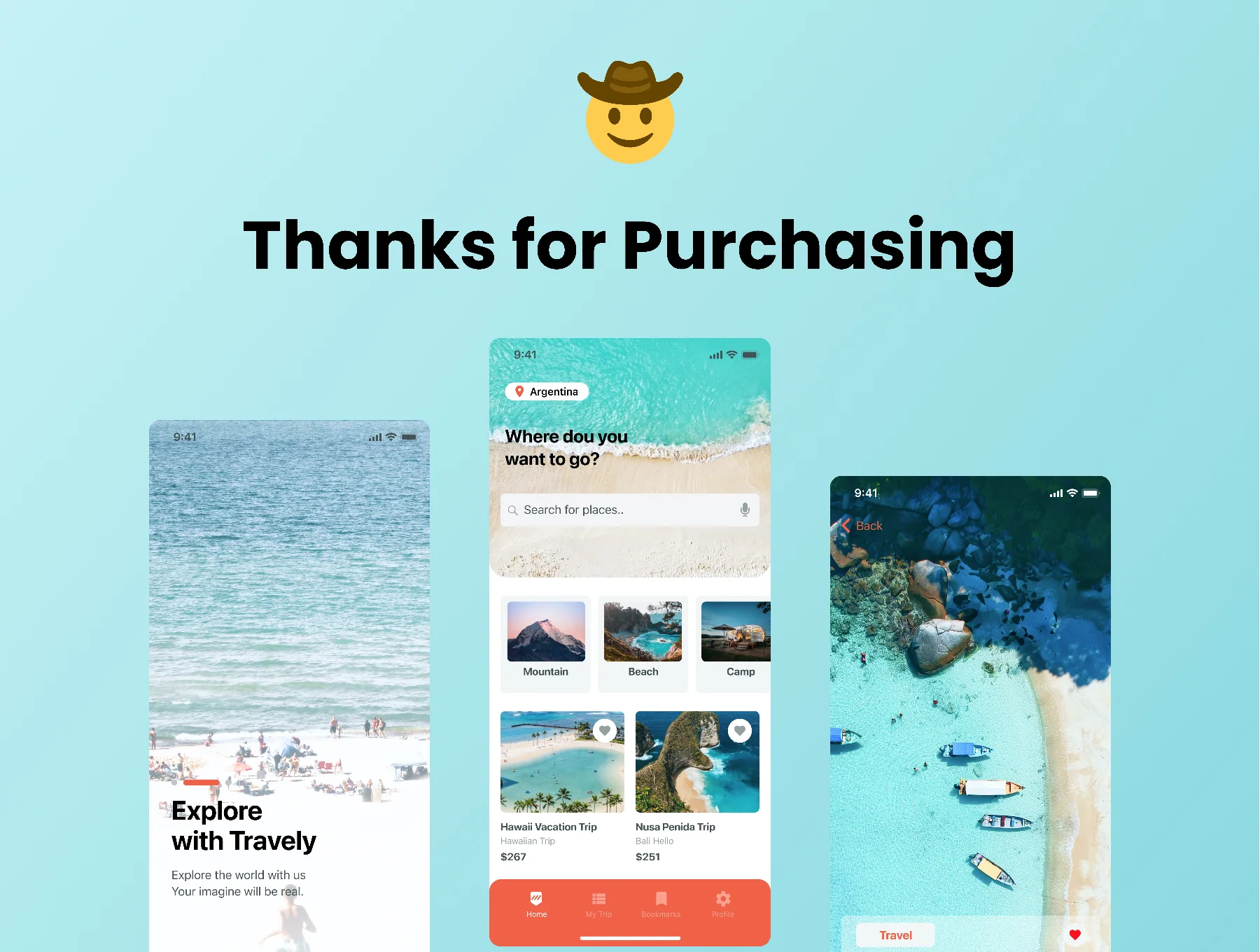 Travely - Travel App UI Kit 6