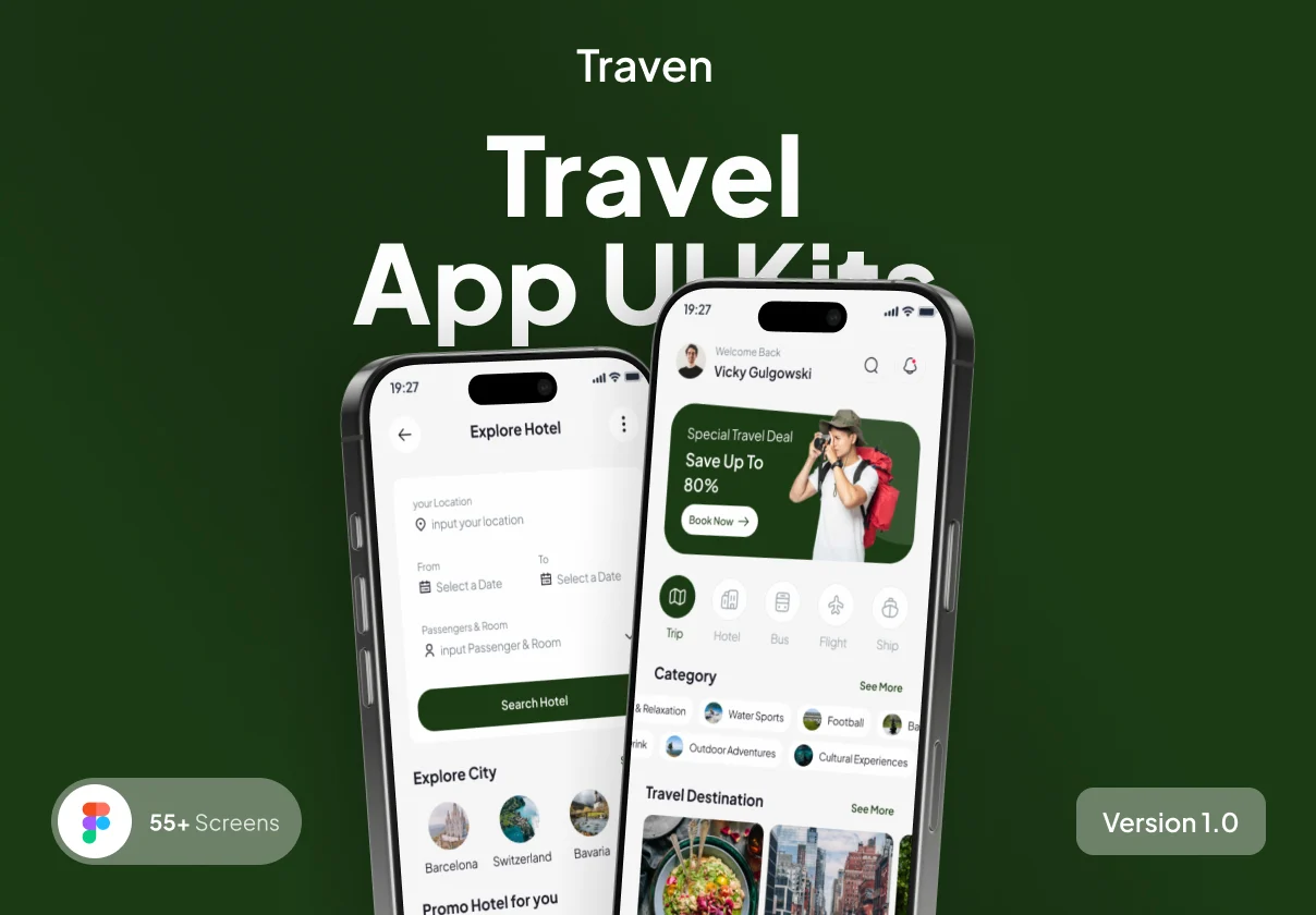 Traven - Travel App UI Kits