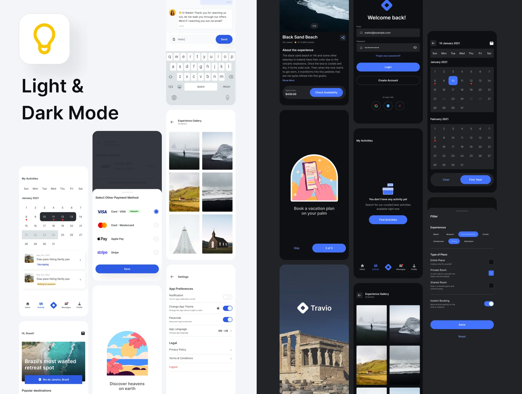 Travio - Travel & Experience Booking App UI Kit 4