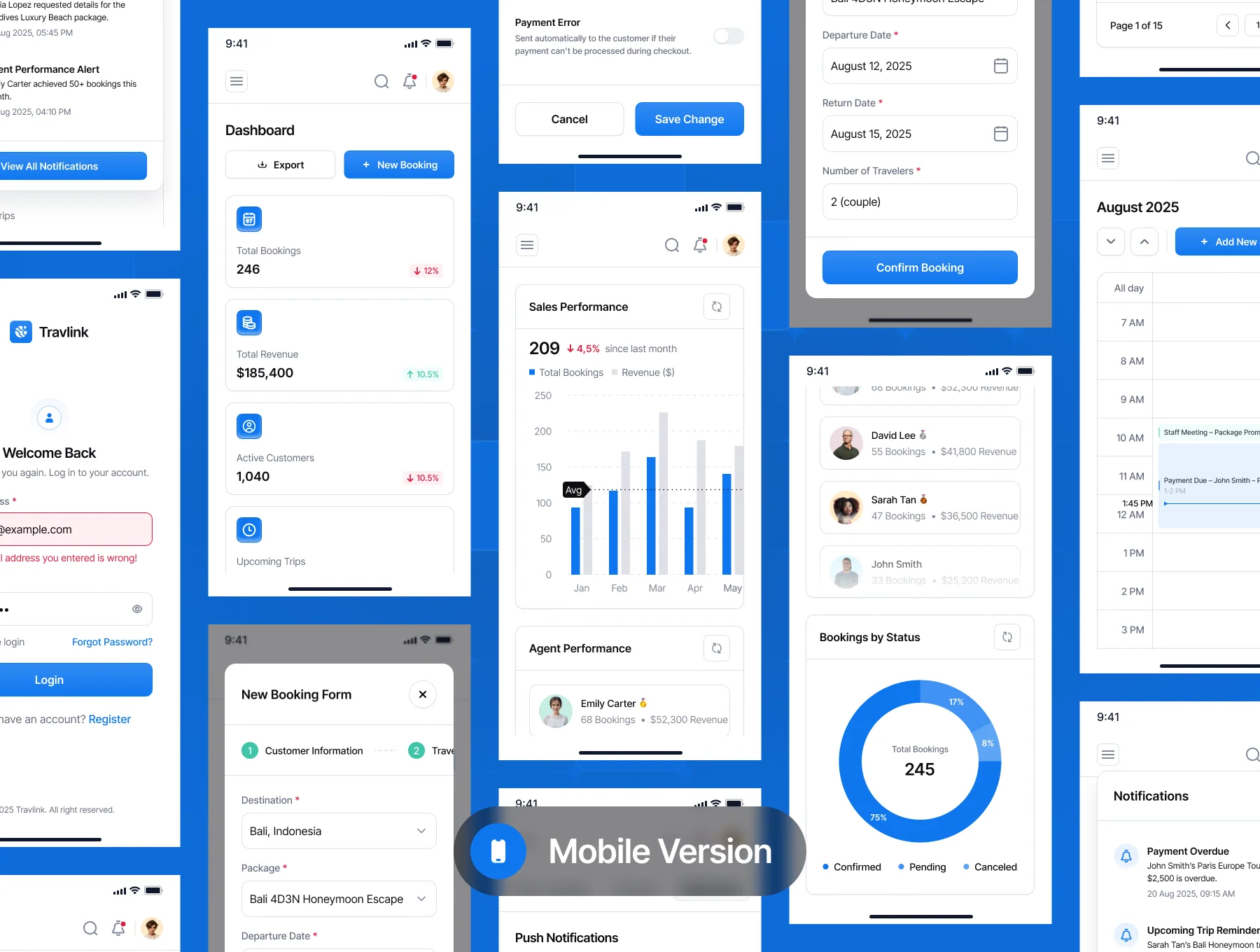 Travlink - Smart Booking & Reservation SaaS Dashboard UI Kit 6