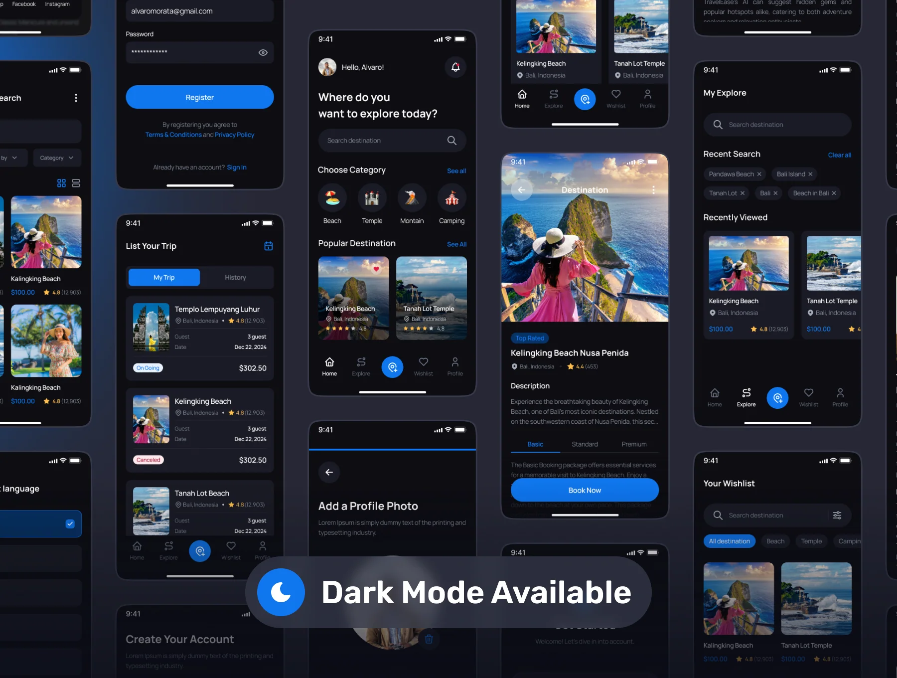 TRAVLINK - Tour & Travel Booking Premium Mobile App UI Kit 2