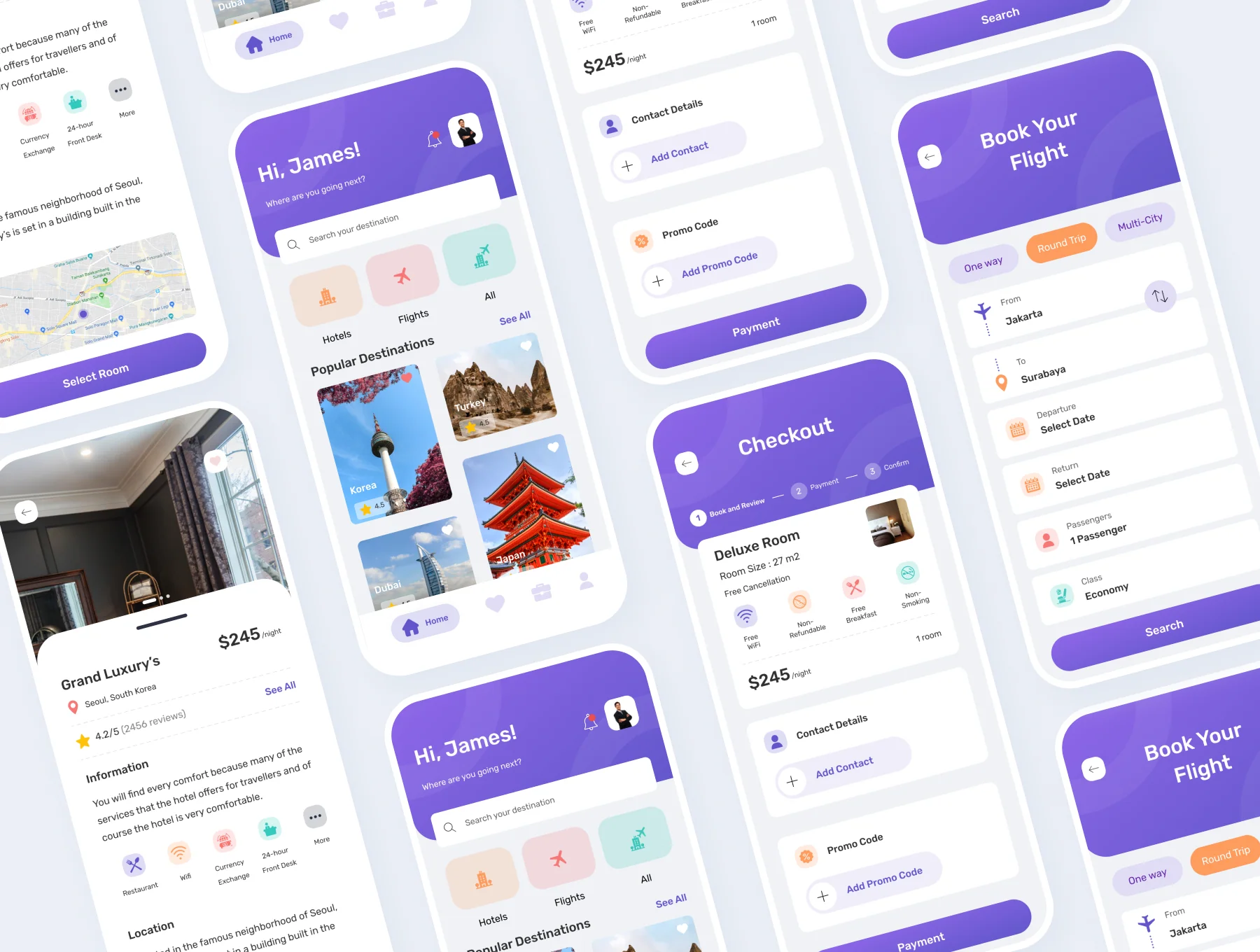 Travo Apps - UI KIT for Travel Flight and Hotel 2