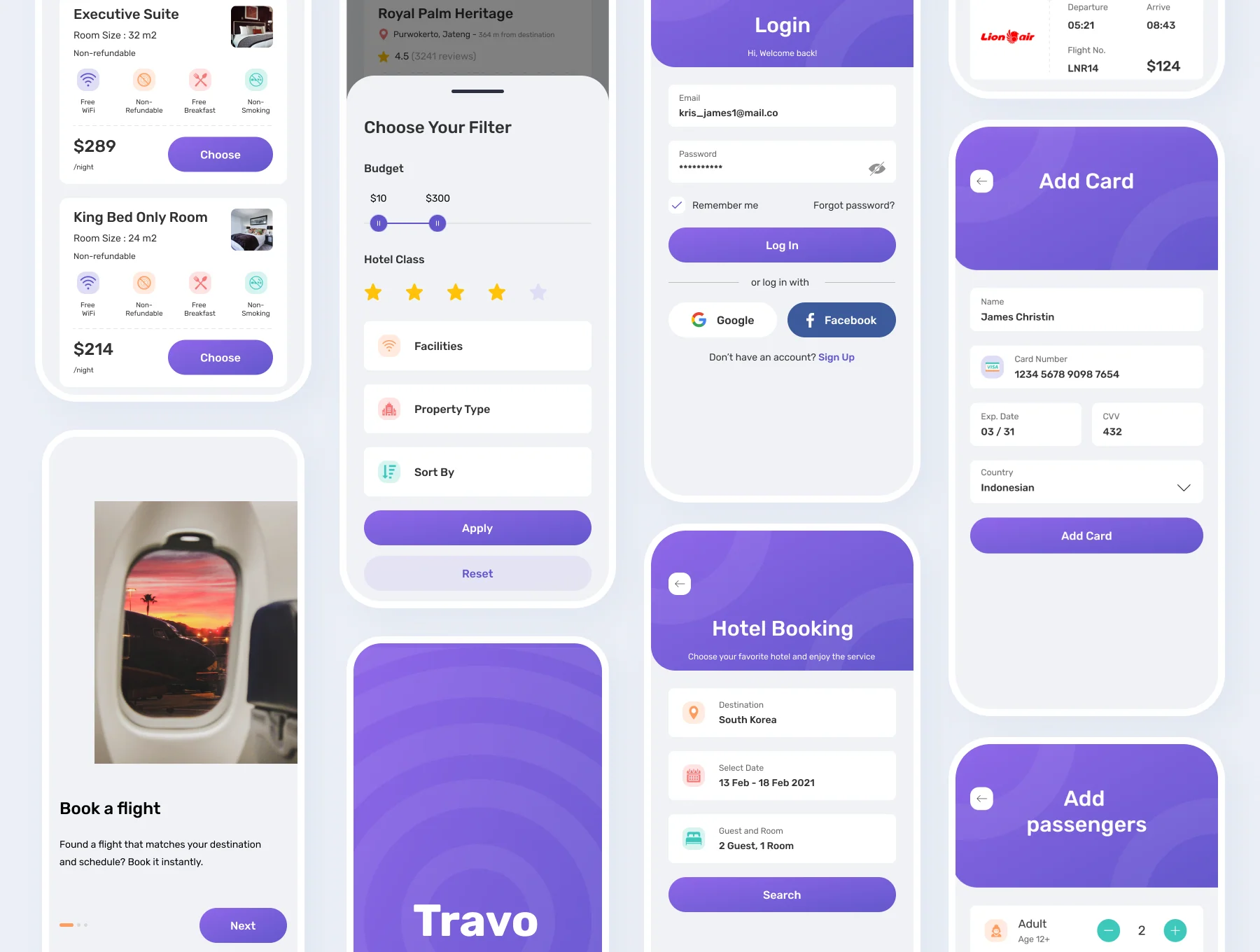 Travo Apps - UI KIT for Travel Flight and Hotel 3