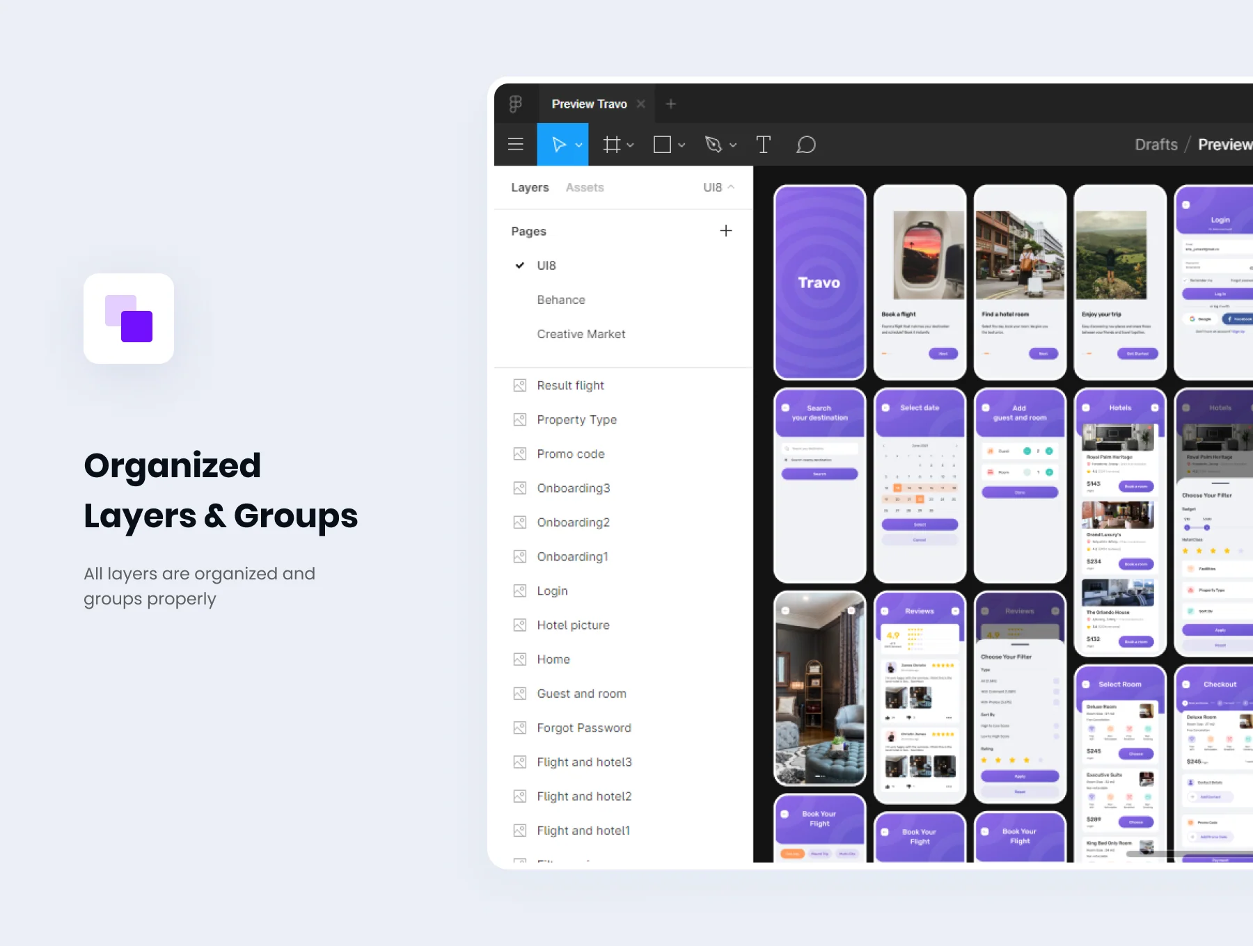 Travo Apps - UI KIT for Travel Flight and Hotel 4