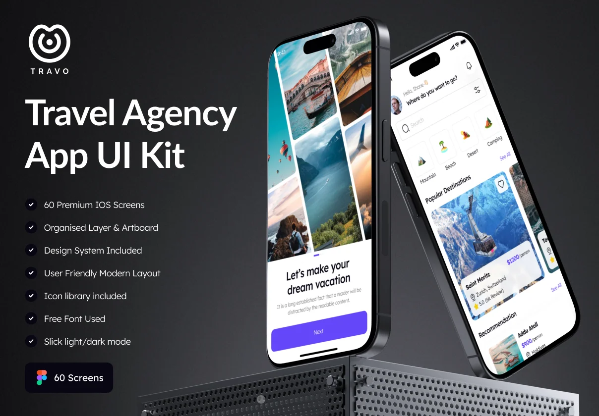 Travo - Travel Agency App UI Kit