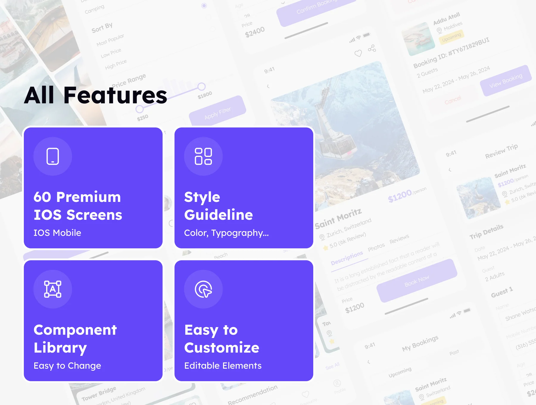 Travo - Travel Agency App UI Kit 3