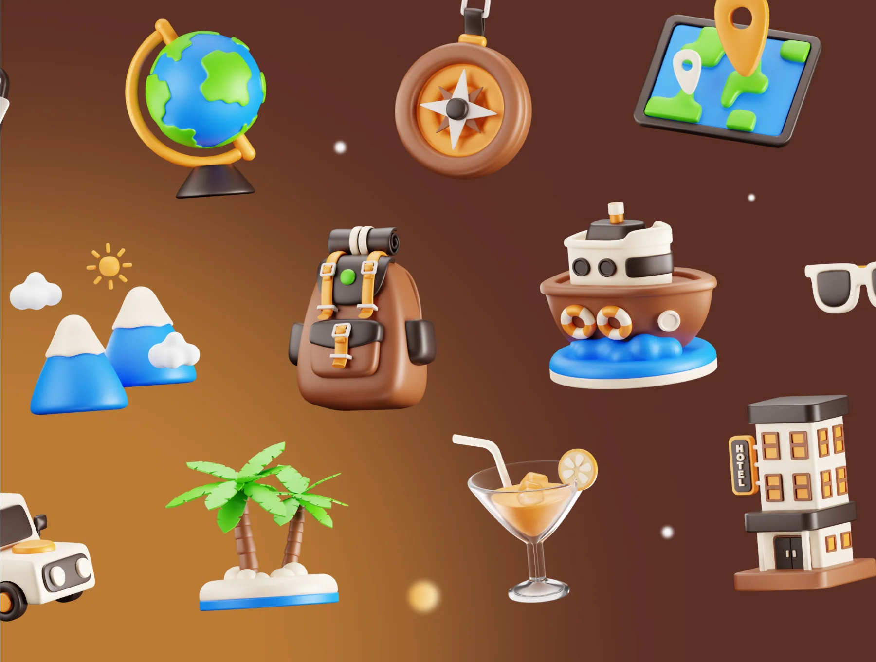Travy - Travel 3D Icon Set 8