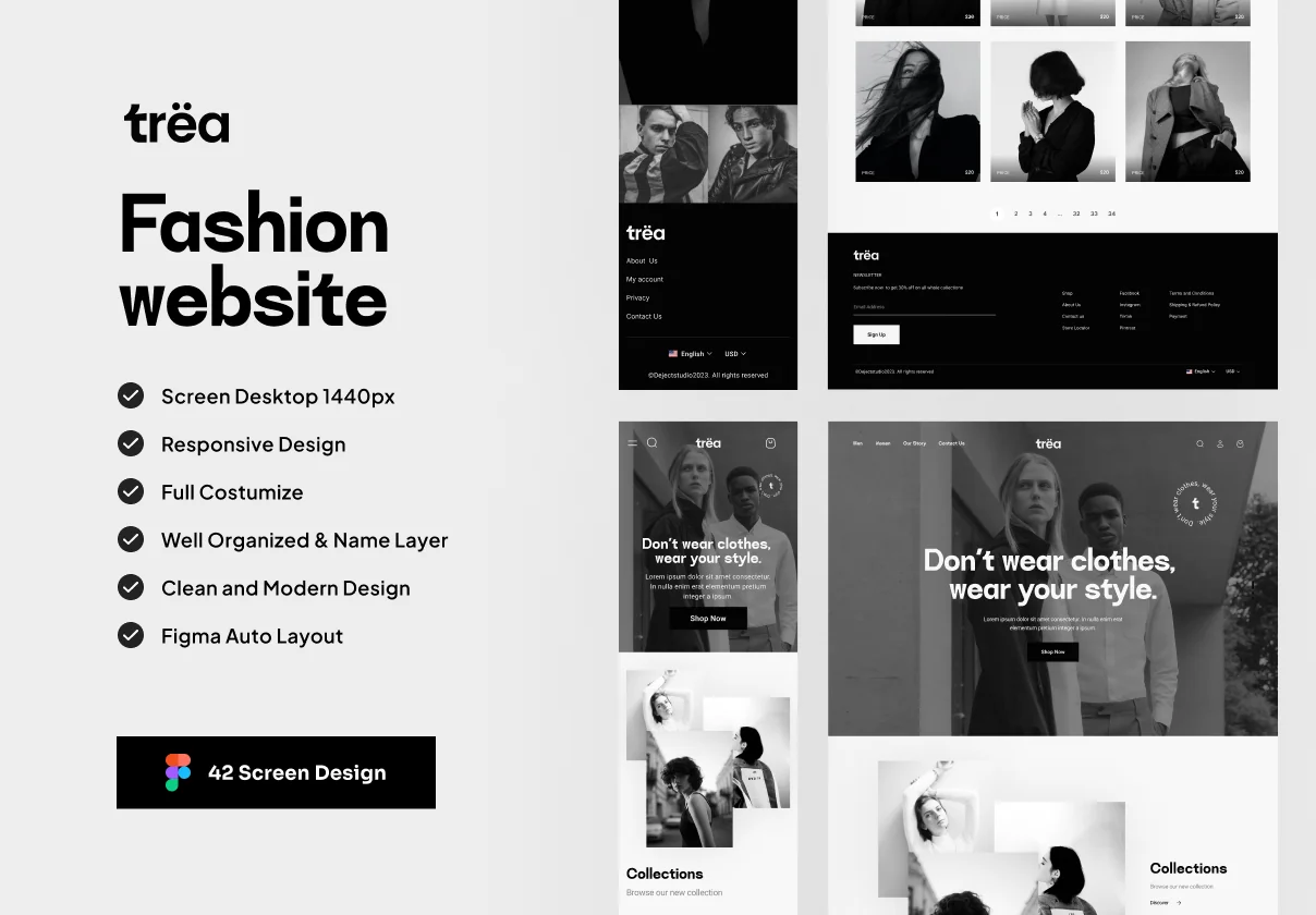 Trea - Fashion website