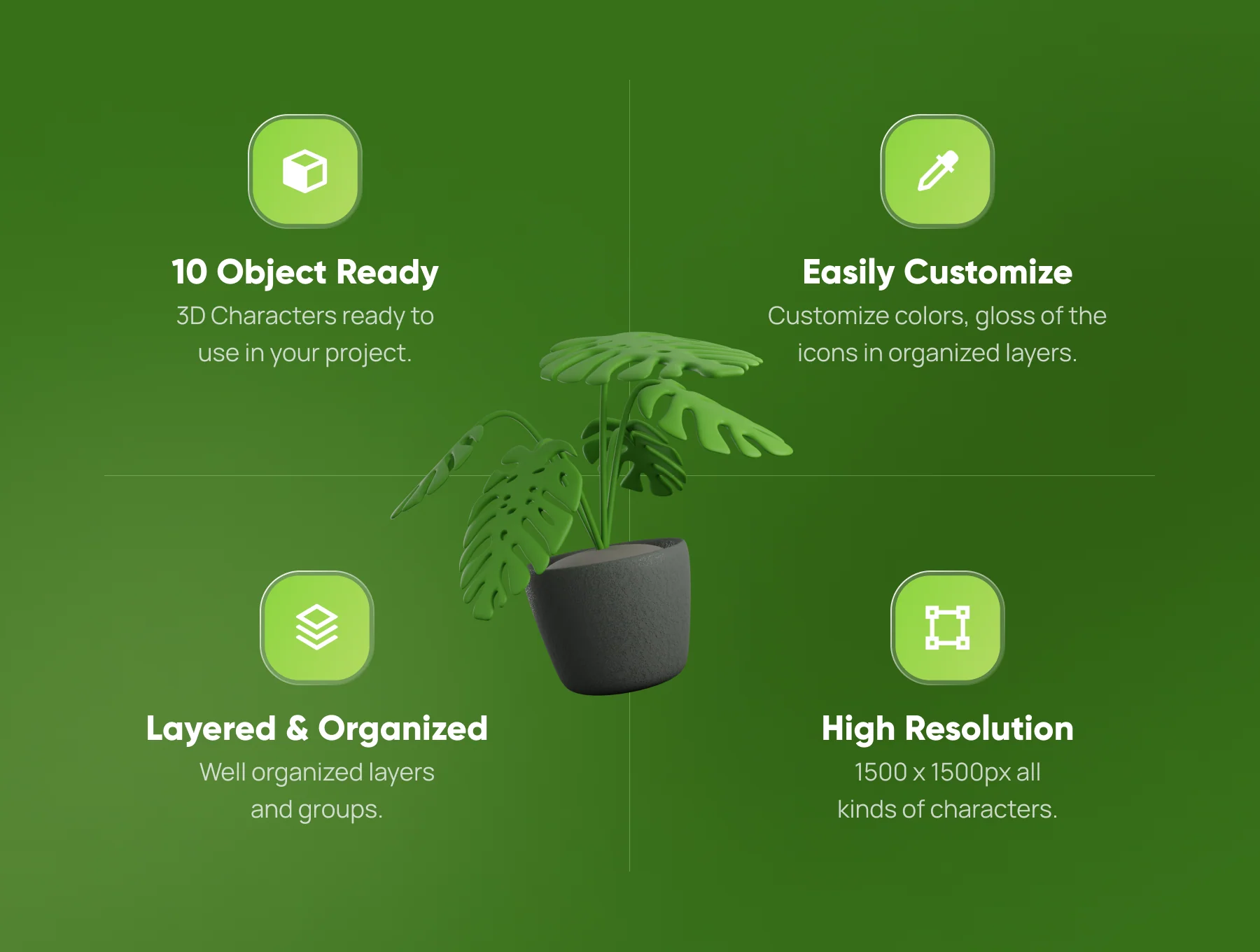 Treeby - Tree & Plant 3D Icon Set 3