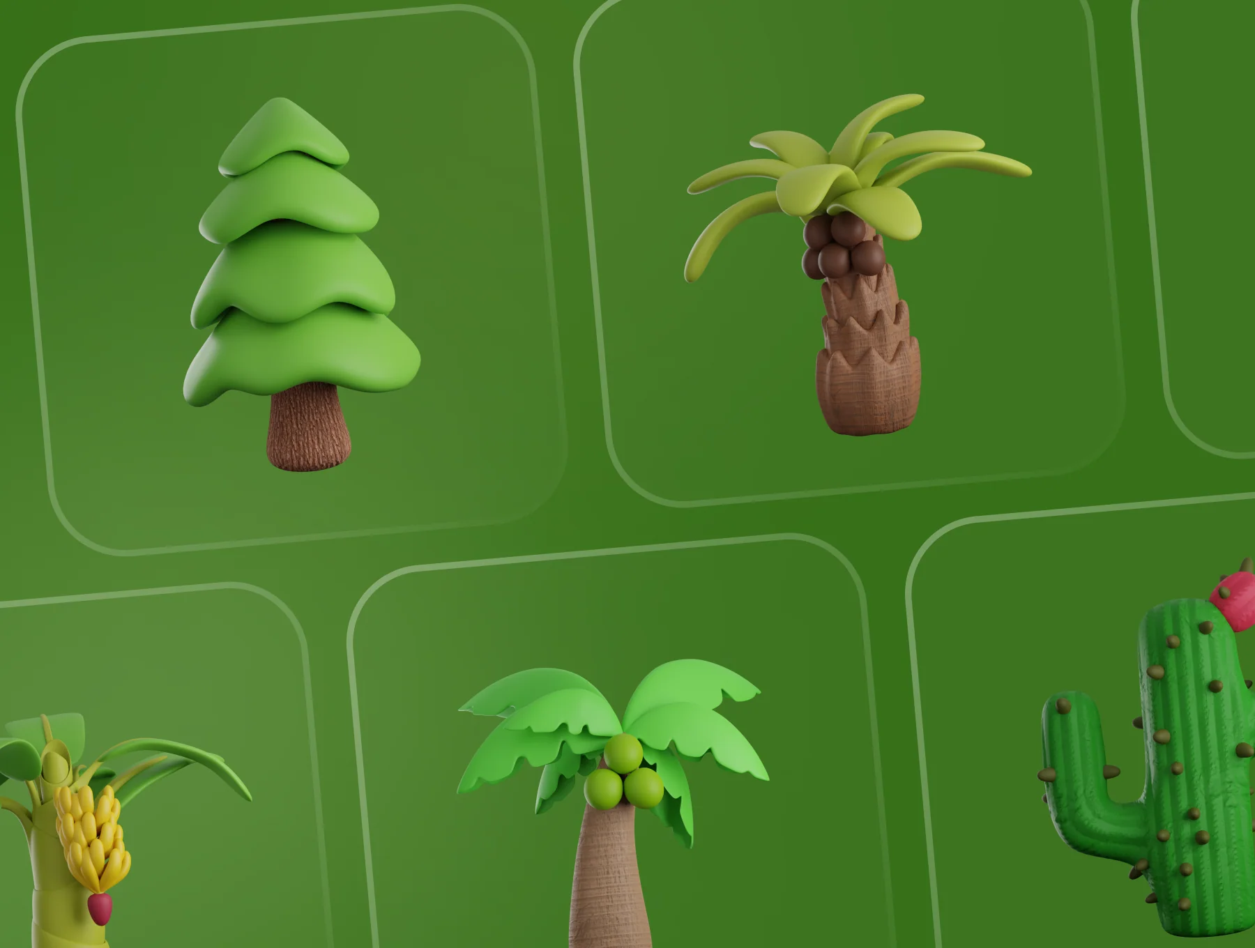 Treeby - Tree & Plant 3D Icon Set 7