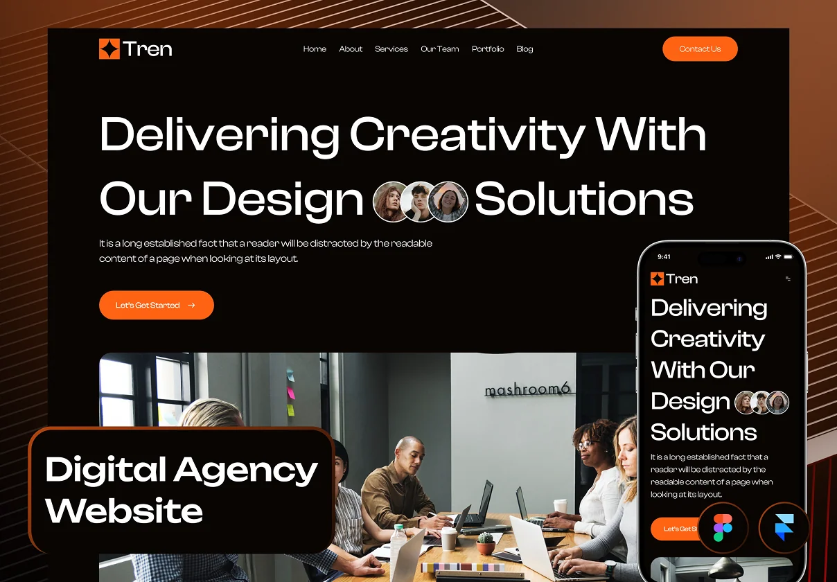 Tren - Digital Agency Website Framer Template