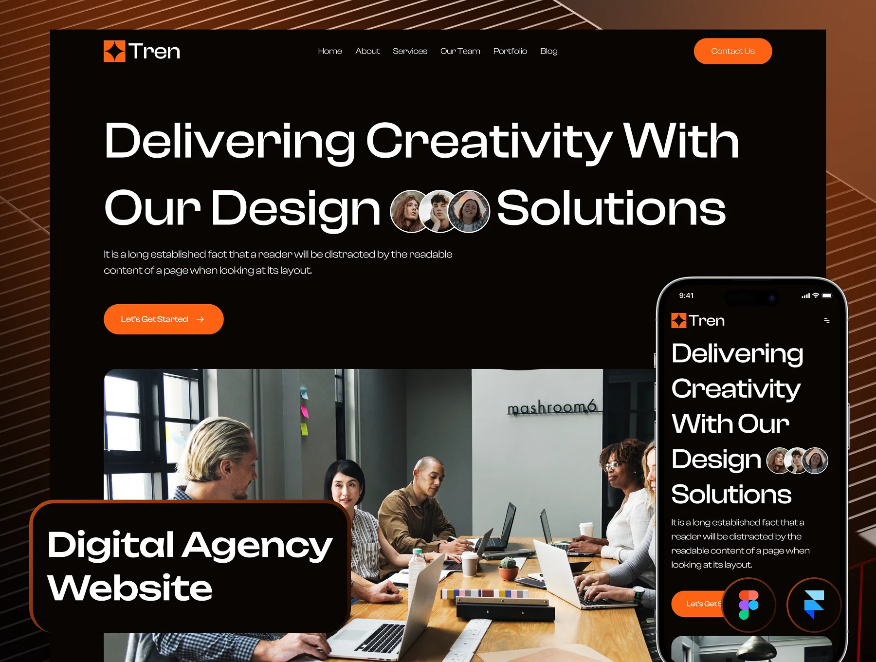 Tren - Digital Agency Website Framer Template