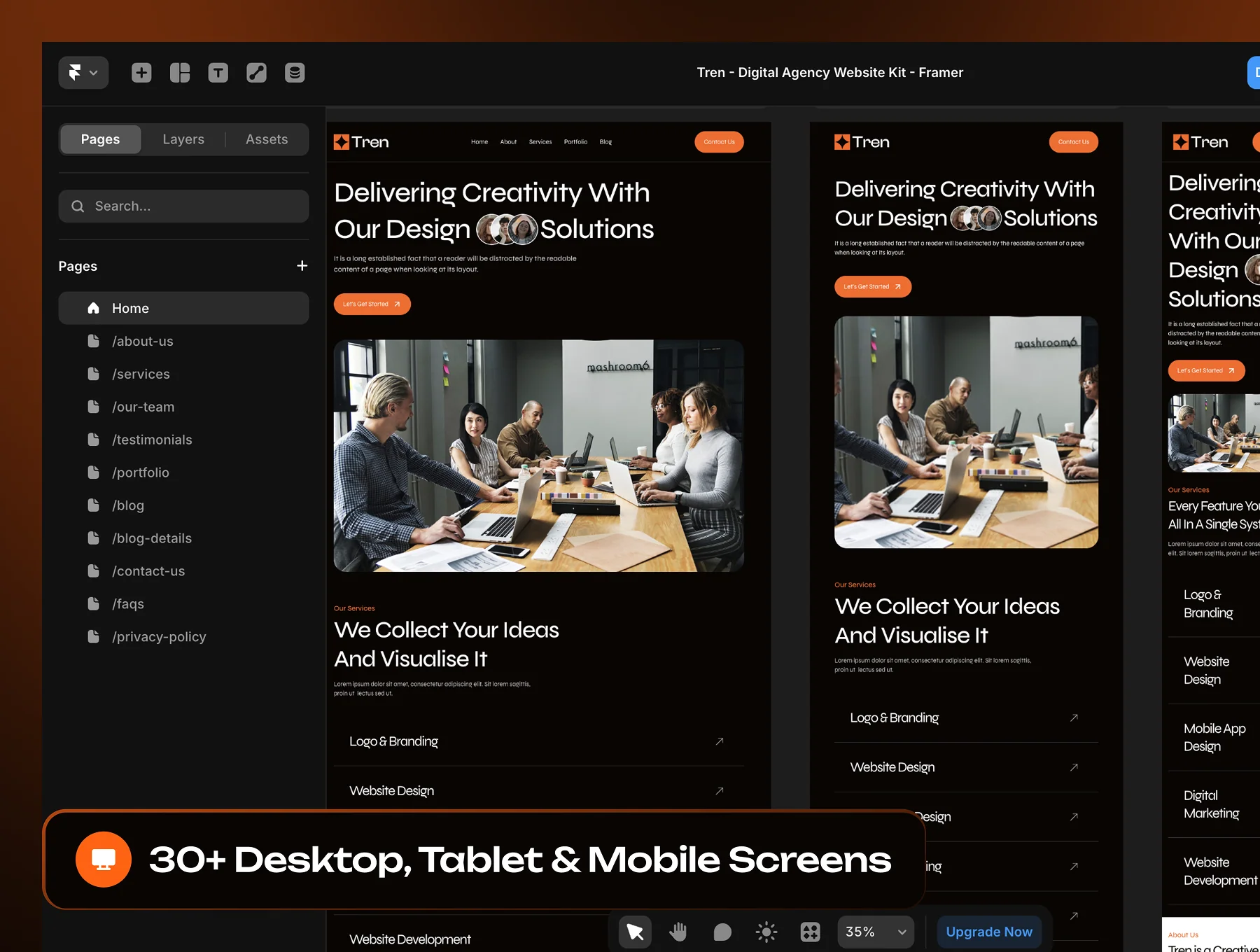Tren - Digital Agency Website Framer Template 8