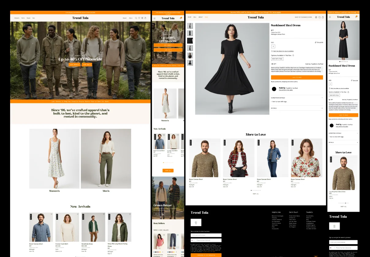 Trend Tola – Resale E-commerce UI Kit