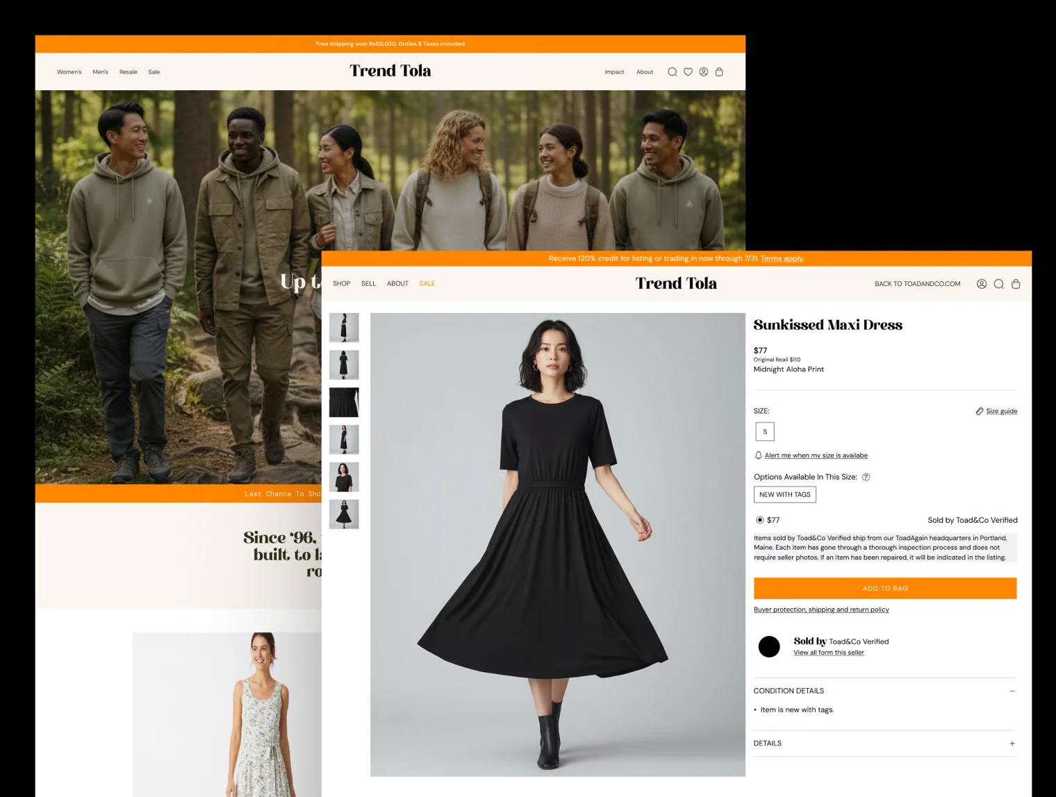 Trend Tola – Resale E-commerce UI Kit 5