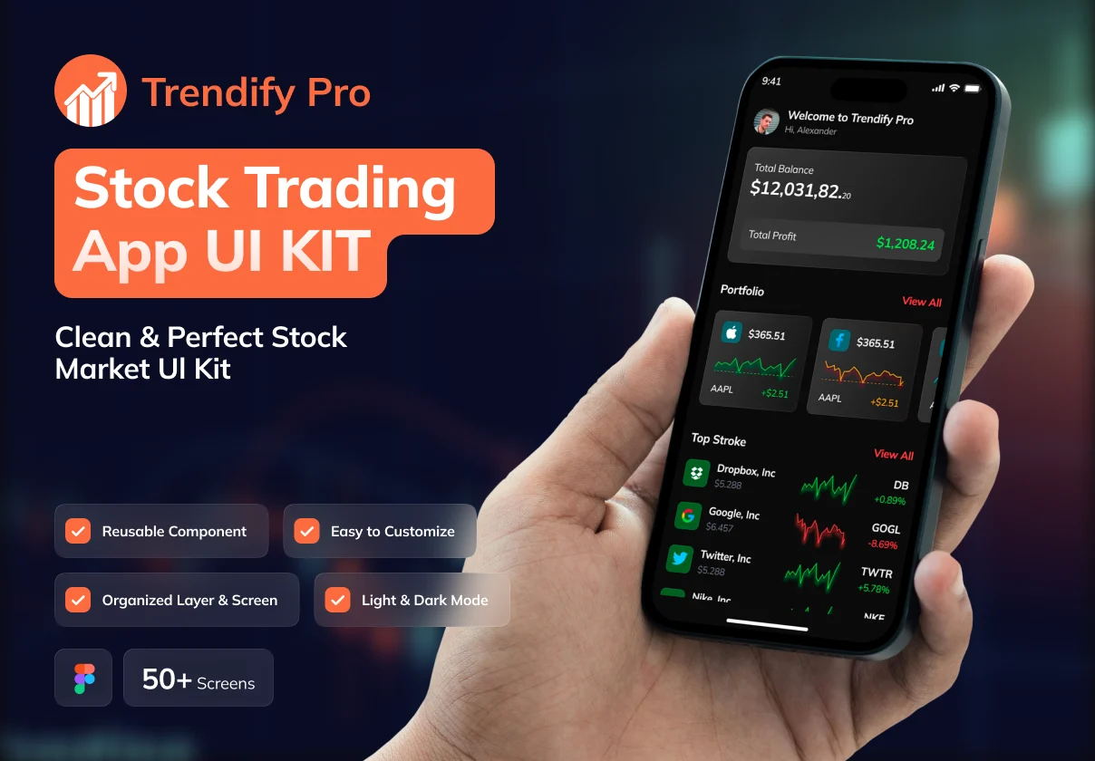 Trendify Pro – Stock Trading App UI Kit