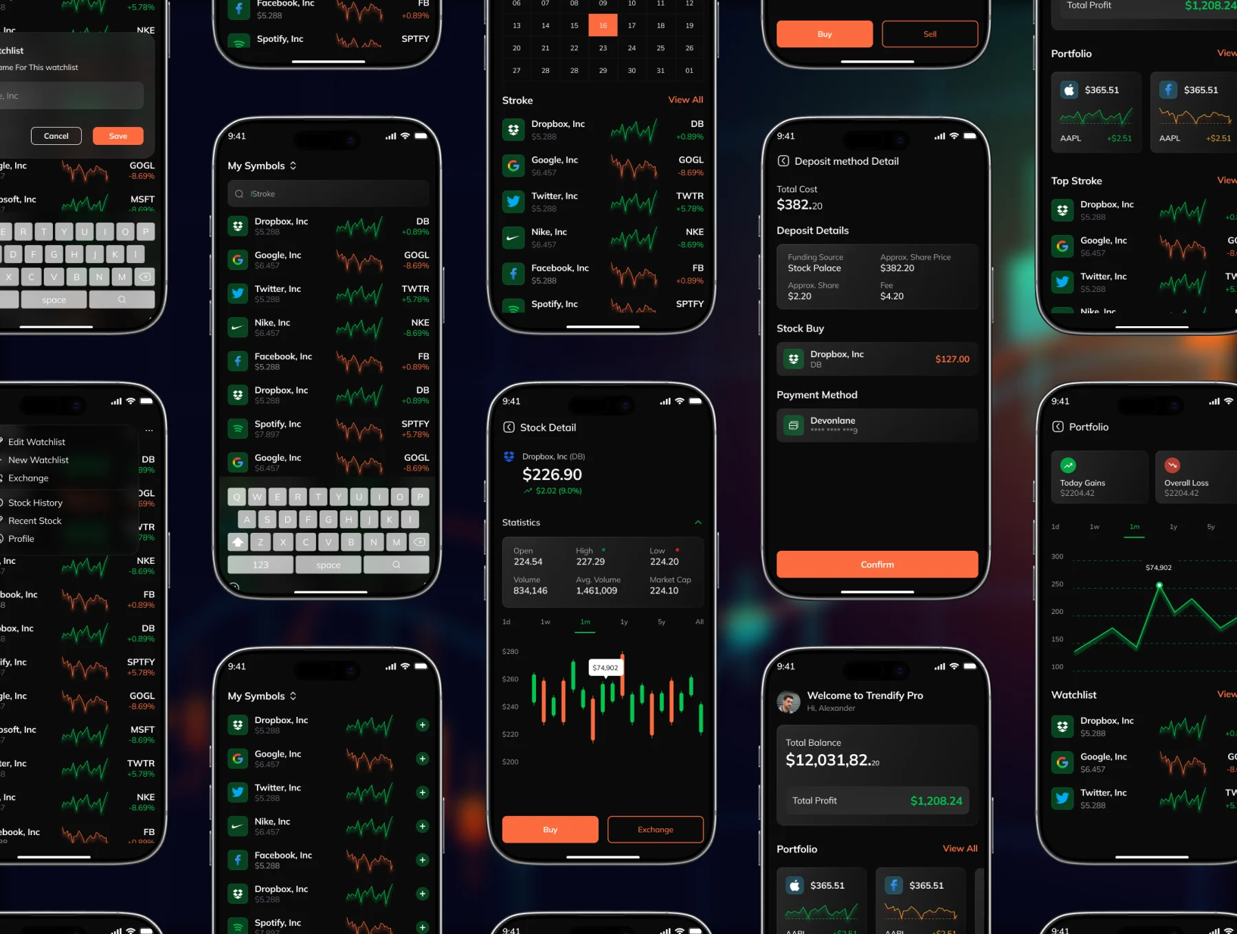 Trendify Pro – Stock Trading App UI Kit 3