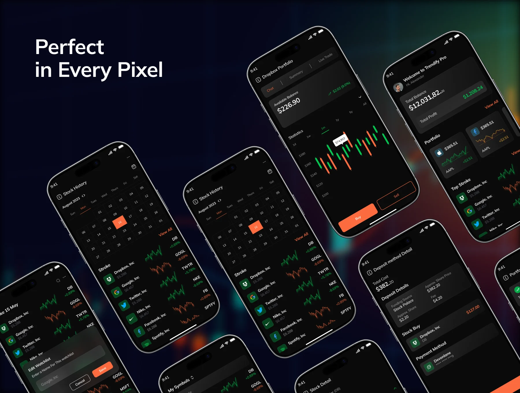 Trendify Pro – Stock Trading App UI Kit 4
